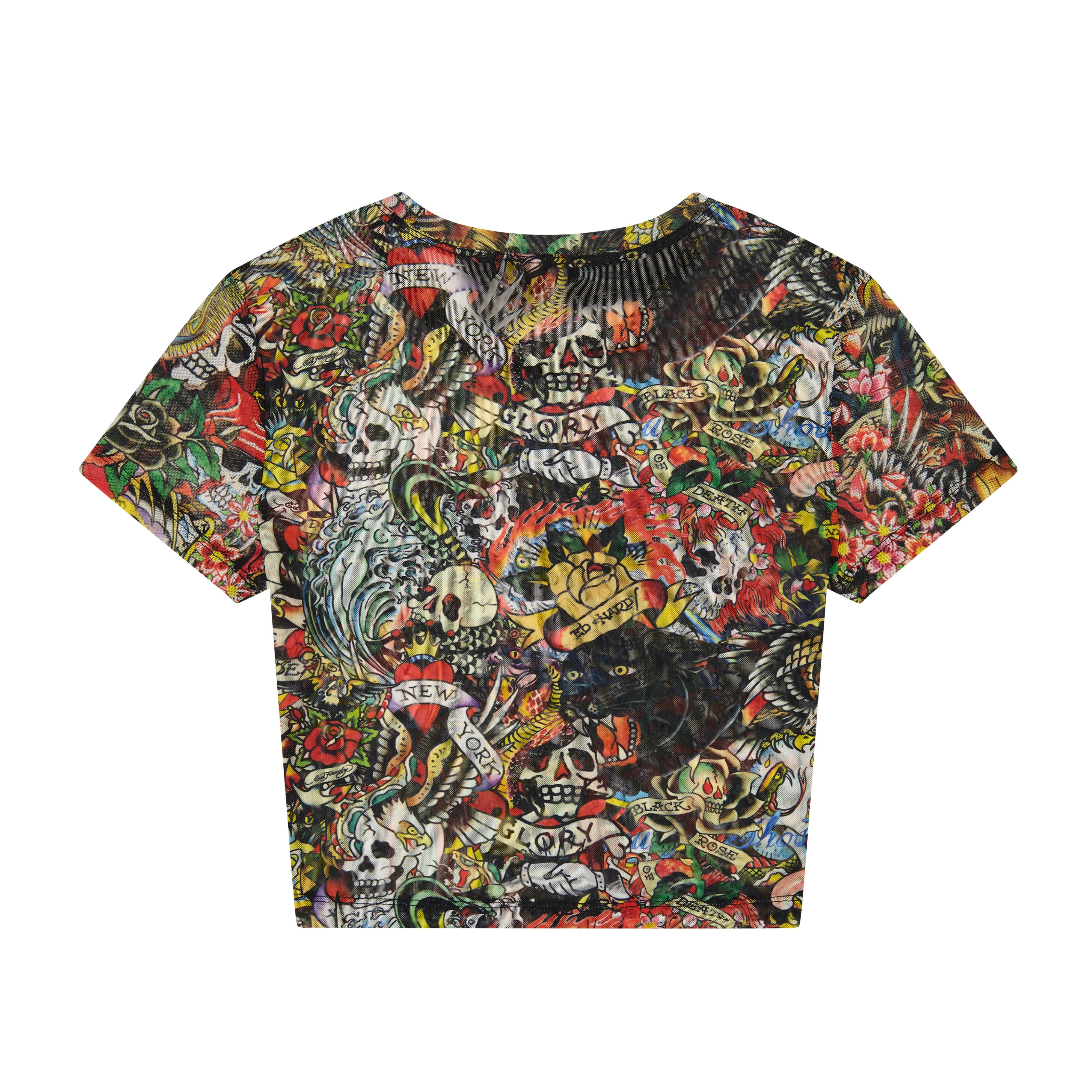 Mesh Flash Mix Baby Tee sold by Ed Hardy