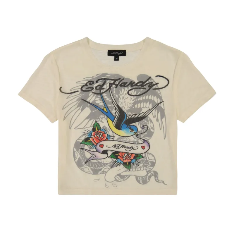 Mesh Swallow Baby Tee sold by Ed Hardy