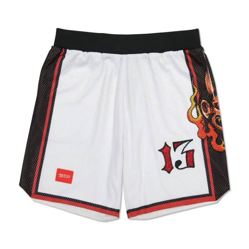 White with Red and Black Short sold by Ed Hardy