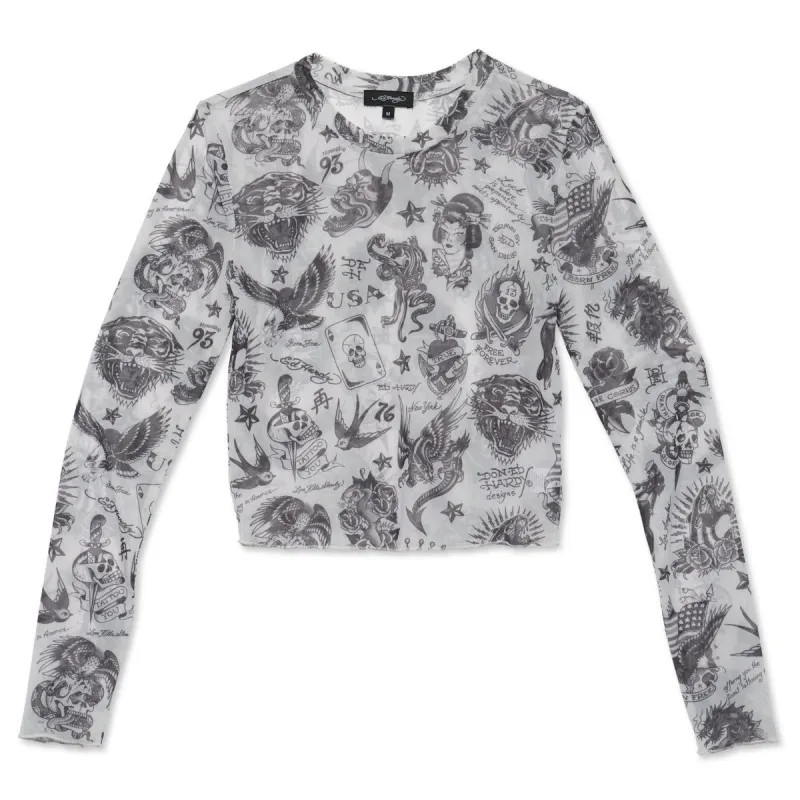 Power Mesh Flashboard L/S sold by Ed Hardy