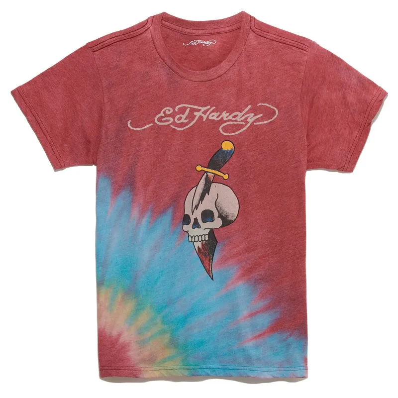 Womens  "Dagger Skull" Boyfriend  Tee sold by Ed Hardy