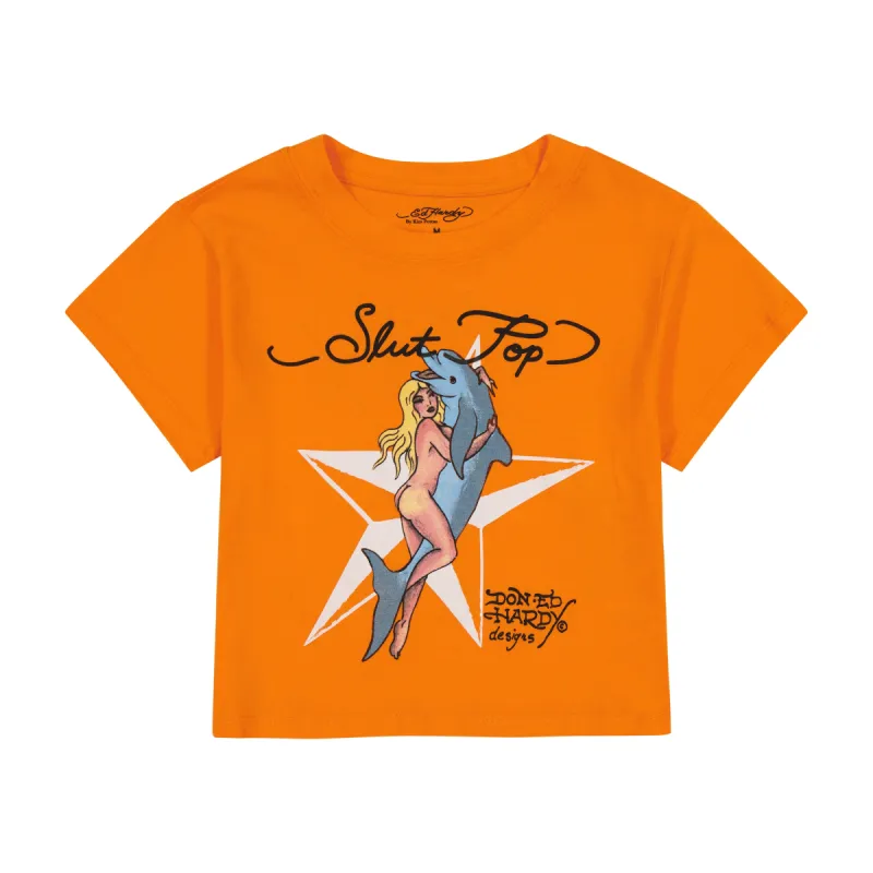 Dolphin Girl Baby Tee sold by Ed Hardy