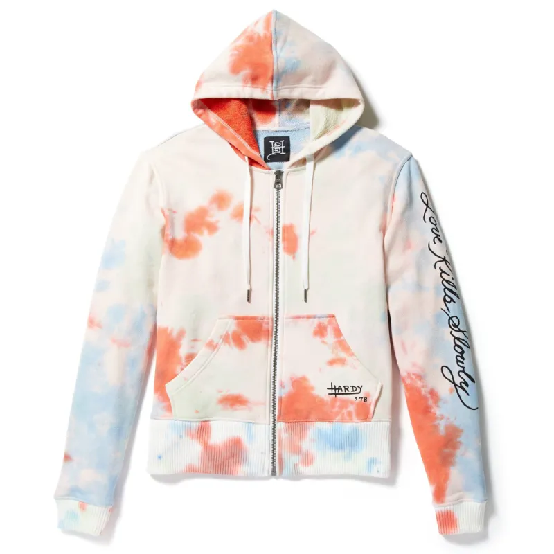 Panther And Roses Tie-Dye Zip Up Hoodie sold by Ed Hardy