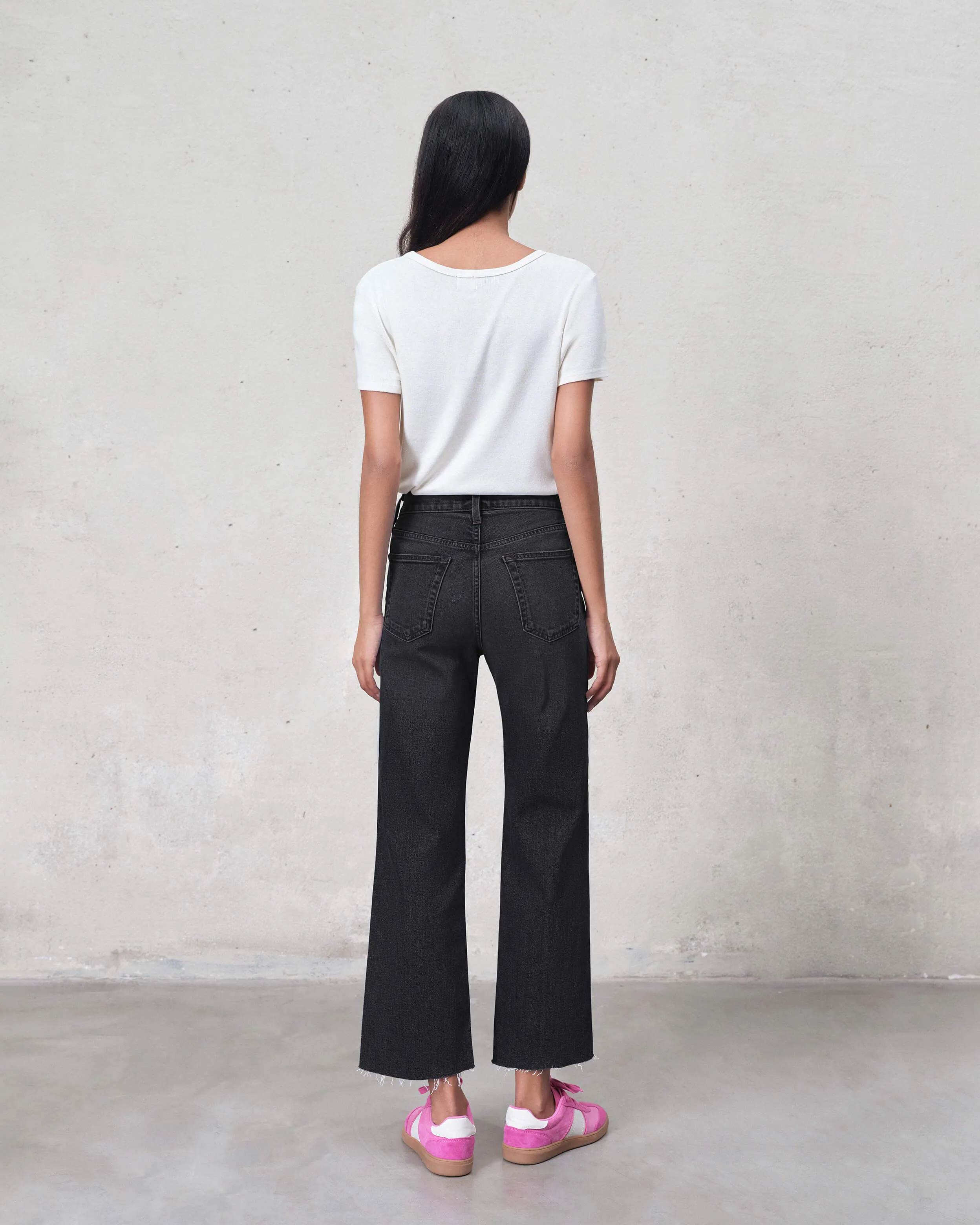 Marli Wide Leg Ankle With Raw Hem || Fog sold by Edwin product image thumbnail 4