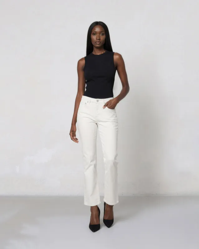 Lark Ankle Bootcut || Milky White sold by Edwin