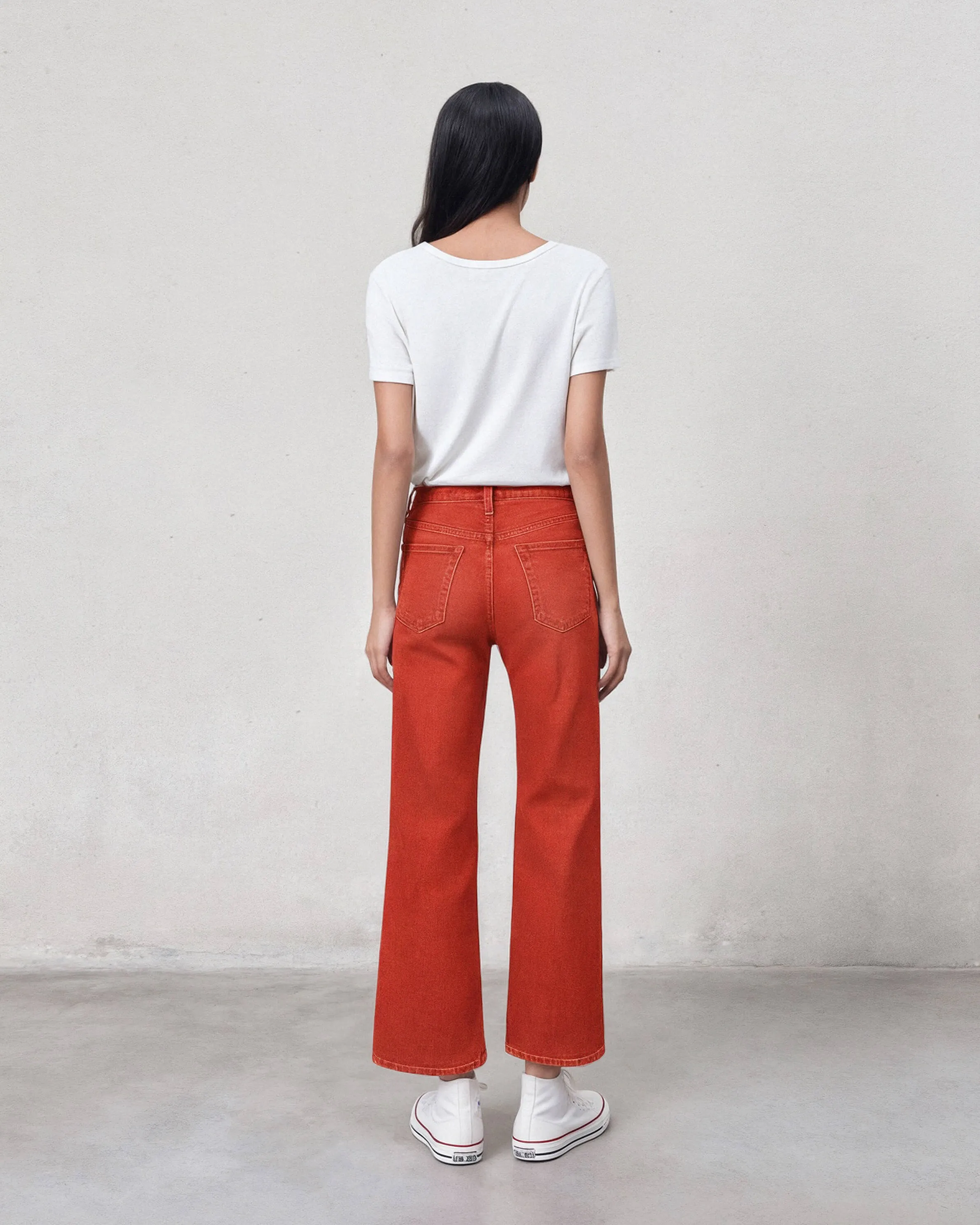 Marli Wide Leg Ankle || Flame Scarlet sold by Edwin product image thumbnail 2