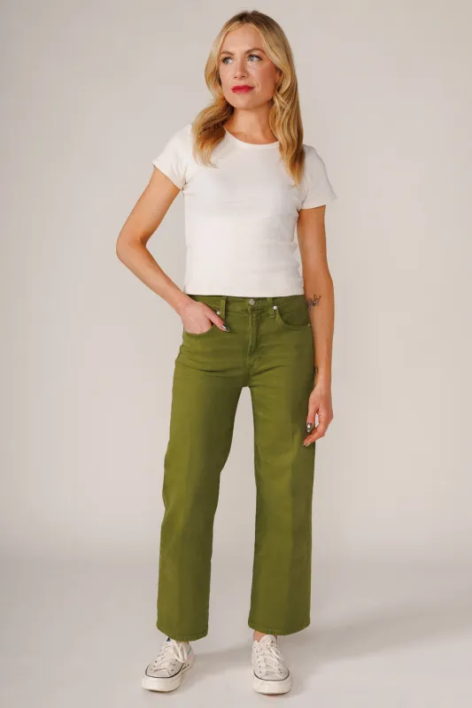 Marli Wide Leg Ankle || Mayfly Green sold by Edwin