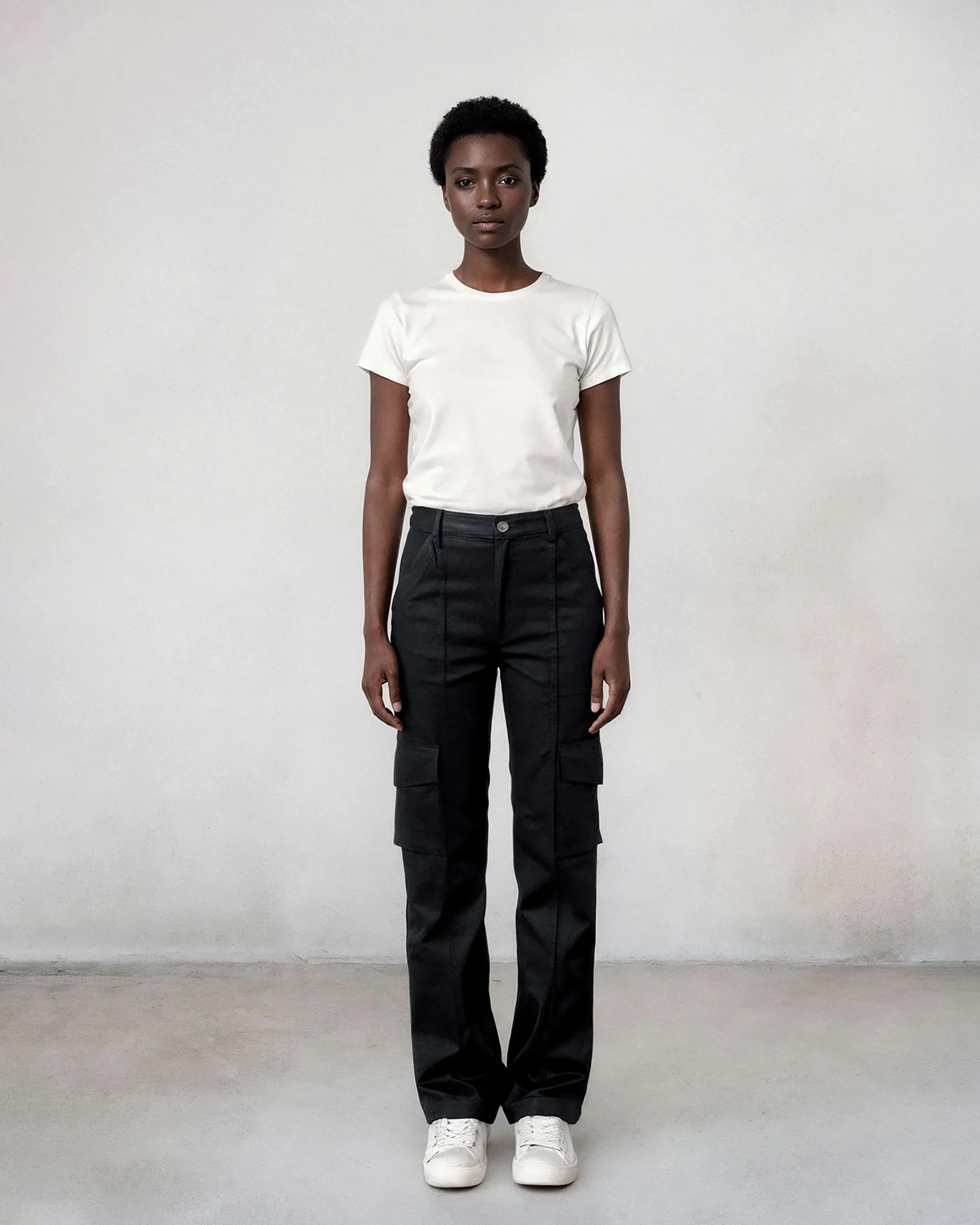 Keegan Cargo Pant || Coated Black sold by Edwin
