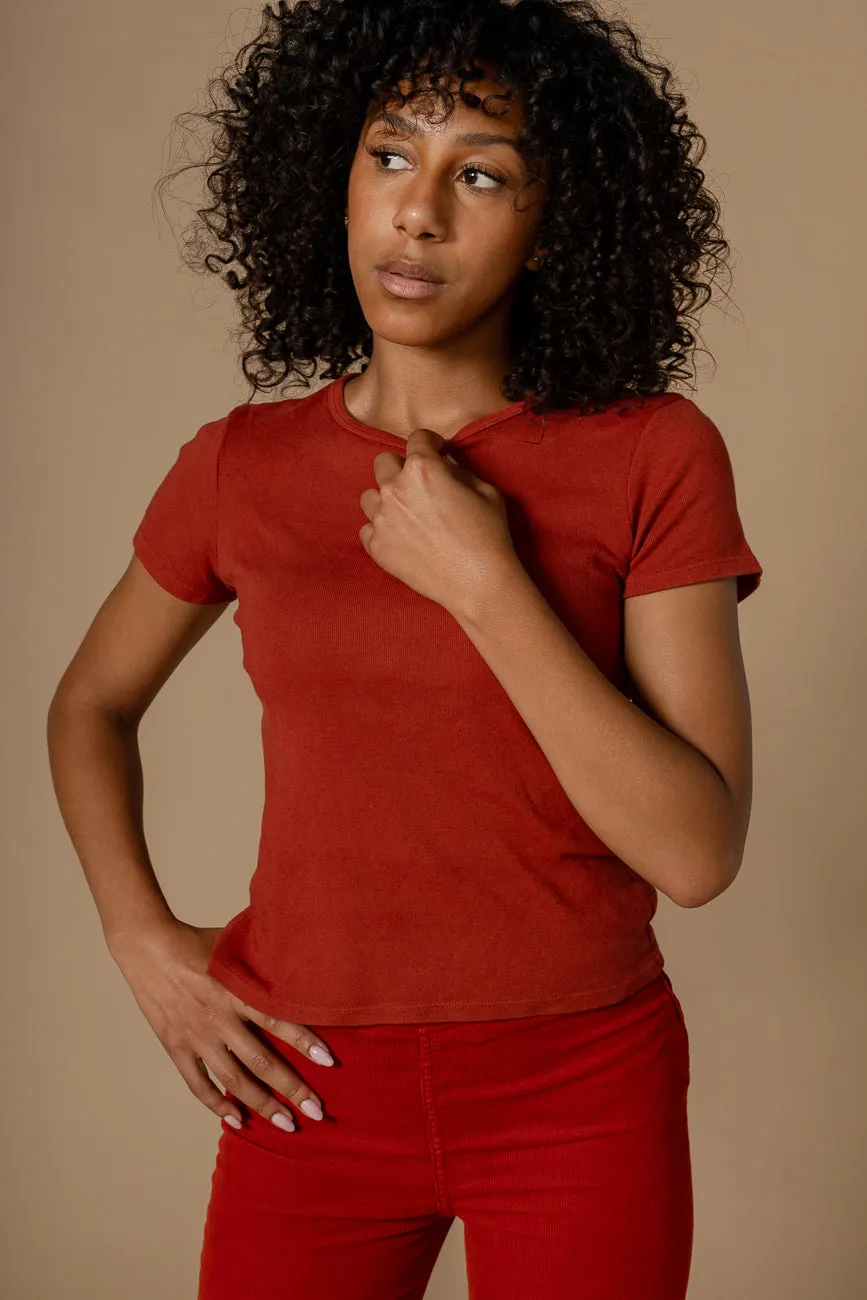 Lark Bootcut Pull On Pant || Burnt Sienna sold by Edwin product image thumbnail 4