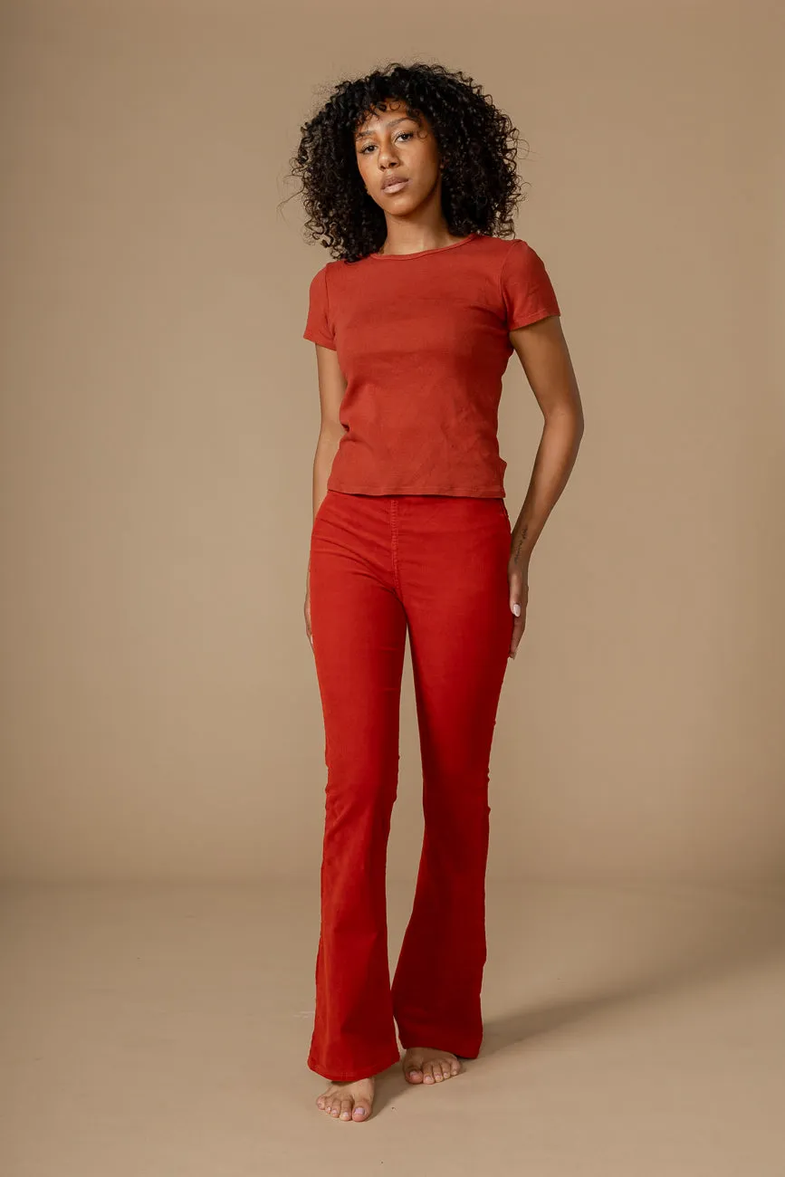 Lark Bootcut Pull On Pant || Burnt Sienna sold by Edwin product image thumbnail 3