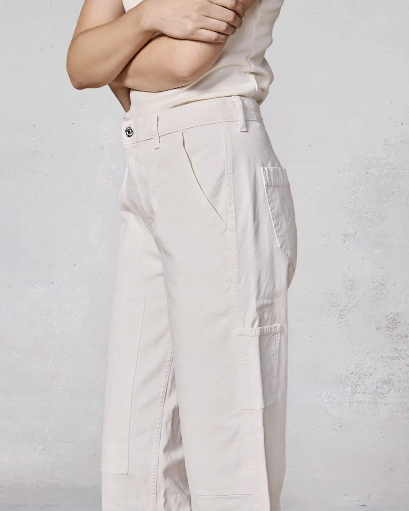 Hayley Pant || Stone sold by Edwin product image thumbnail 3