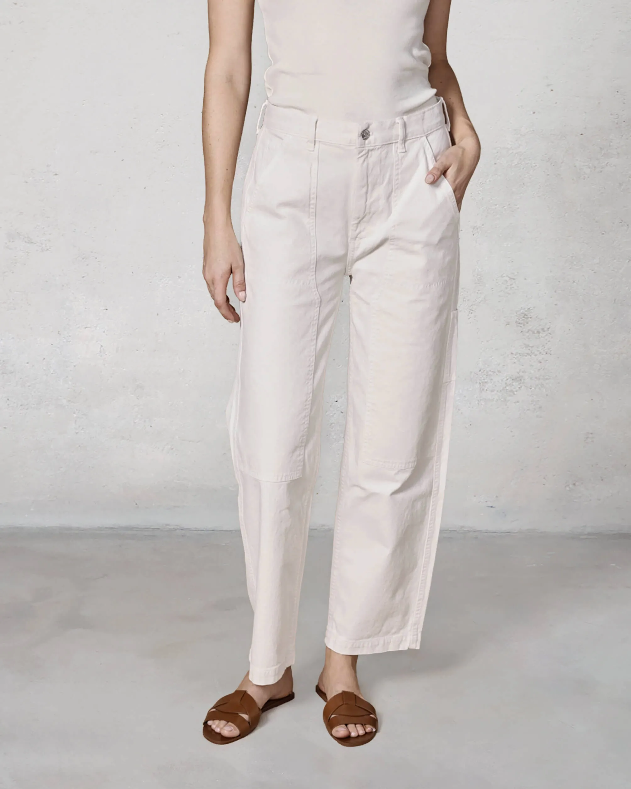 Hayley Pant || Stone sold by Edwin product image thumbnail 2