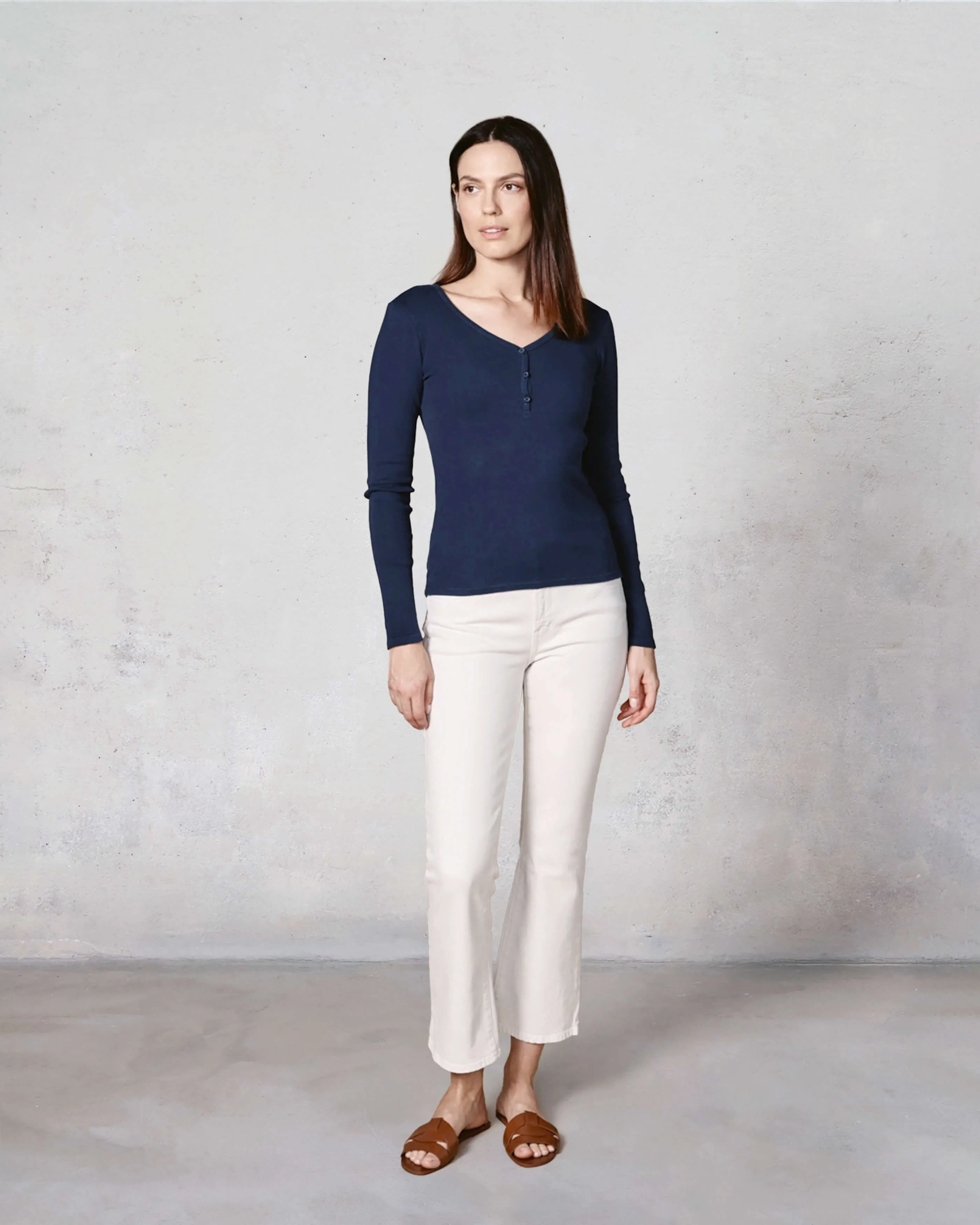 Henley Long Sleeve || Vintage Navy sold by Edwin product image thumbnail 3