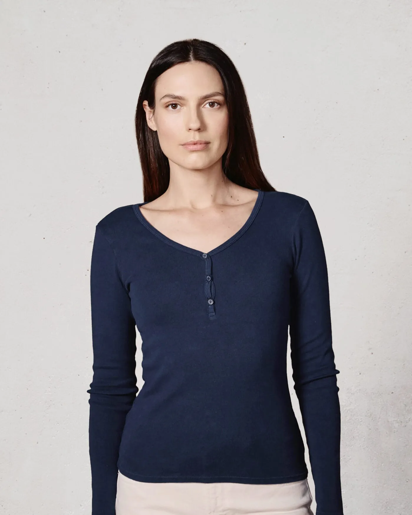 Henley Long Sleeve || Vintage Navy sold by Edwin product image thumbnail 2