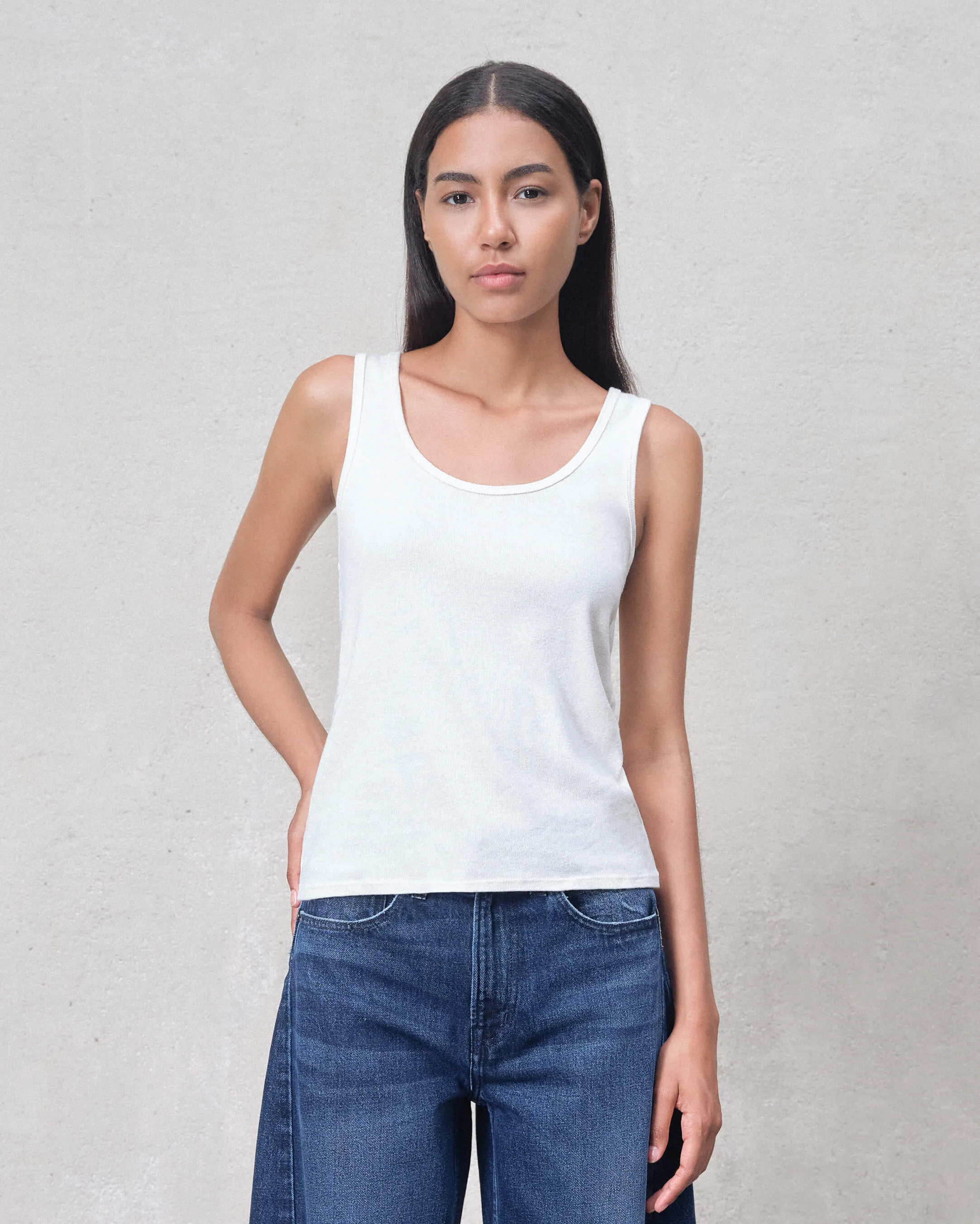 Classic Tank Top || Off White sold by Edwin