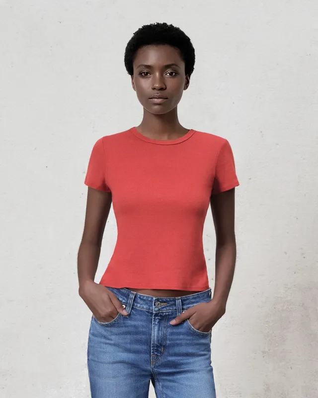 Crew Tee || Burnt Orange sold by Edwin