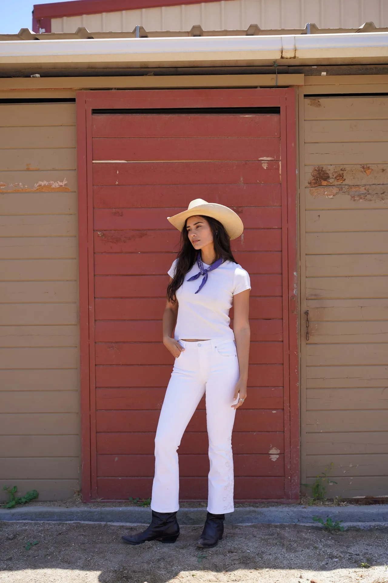 Lark Ankle Bootcut || Eggshell Embroidery sold by Edwin product image thumbnail 5