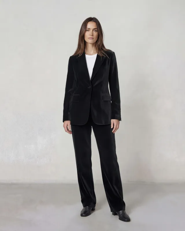 Velvet Trouser || Black sold by Edwin