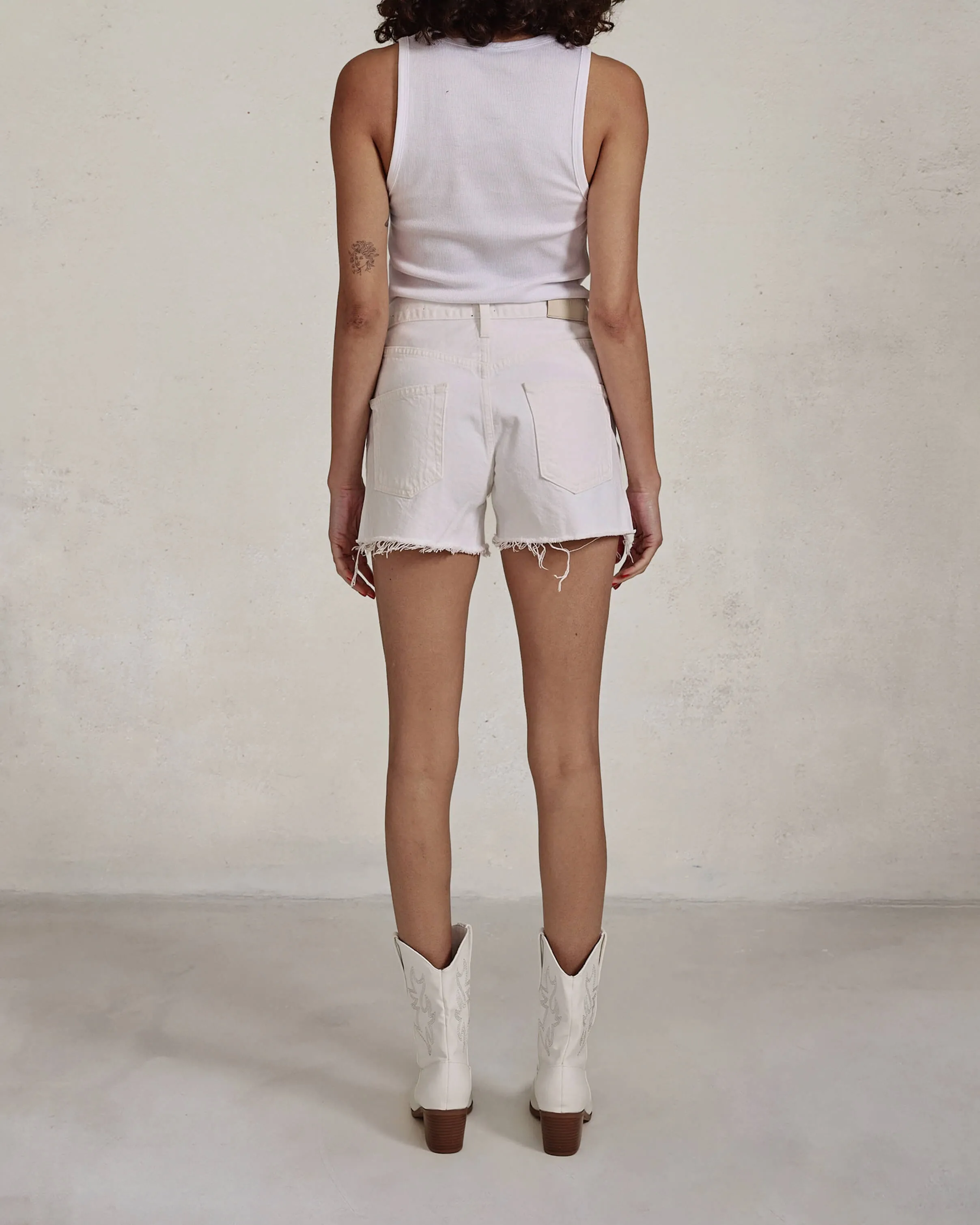 Cai Cut Off Short || White Noise sold by Edwin product image thumbnail 5