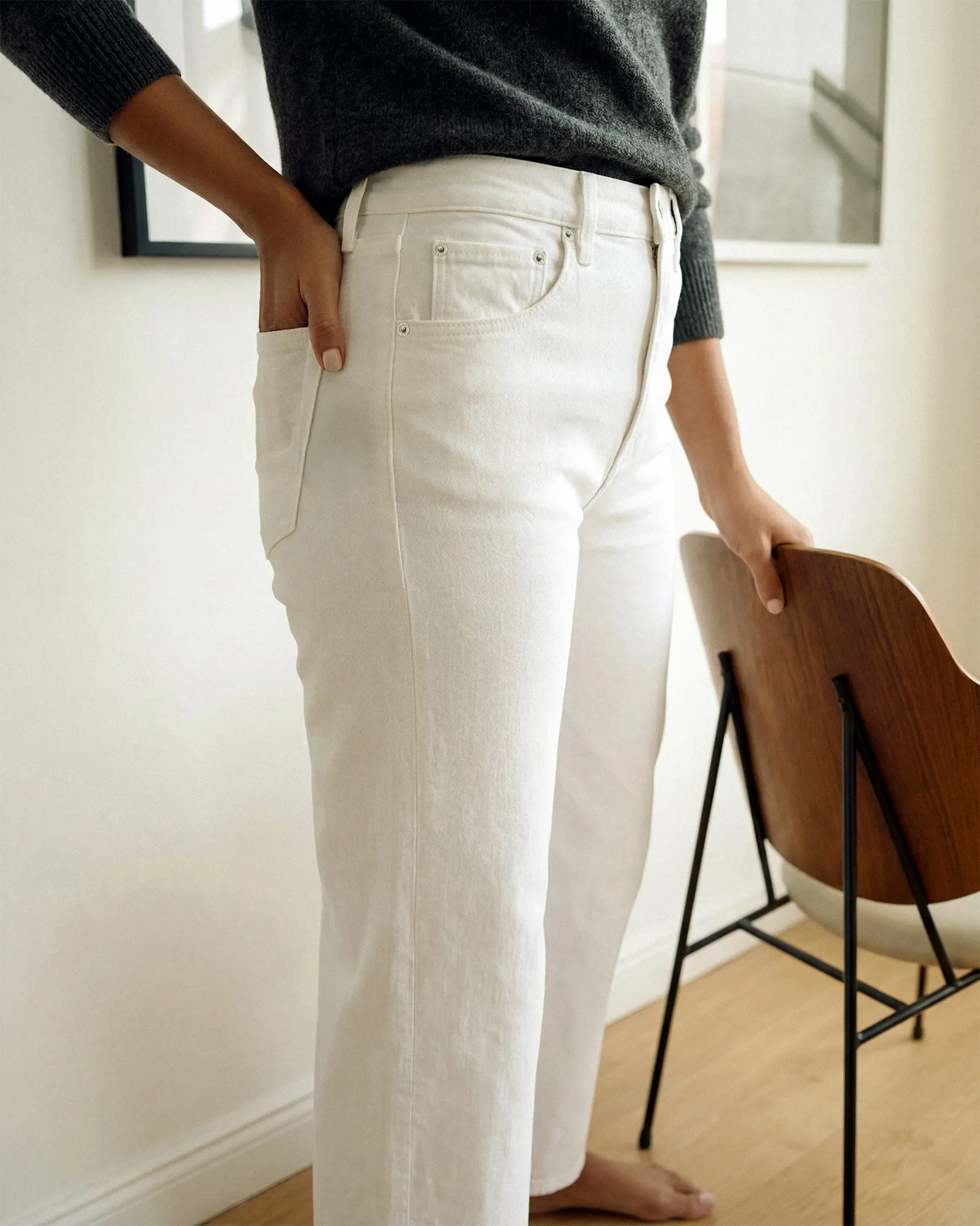 Marli Wide Leg Ankle || Eggshell sold by Edwin product image thumbnail 4