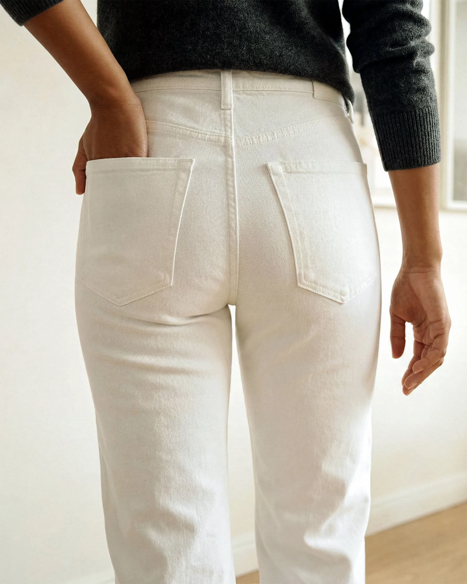 Marli Wide Leg Ankle || Eggshell sold by Edwin product image thumbnail 5