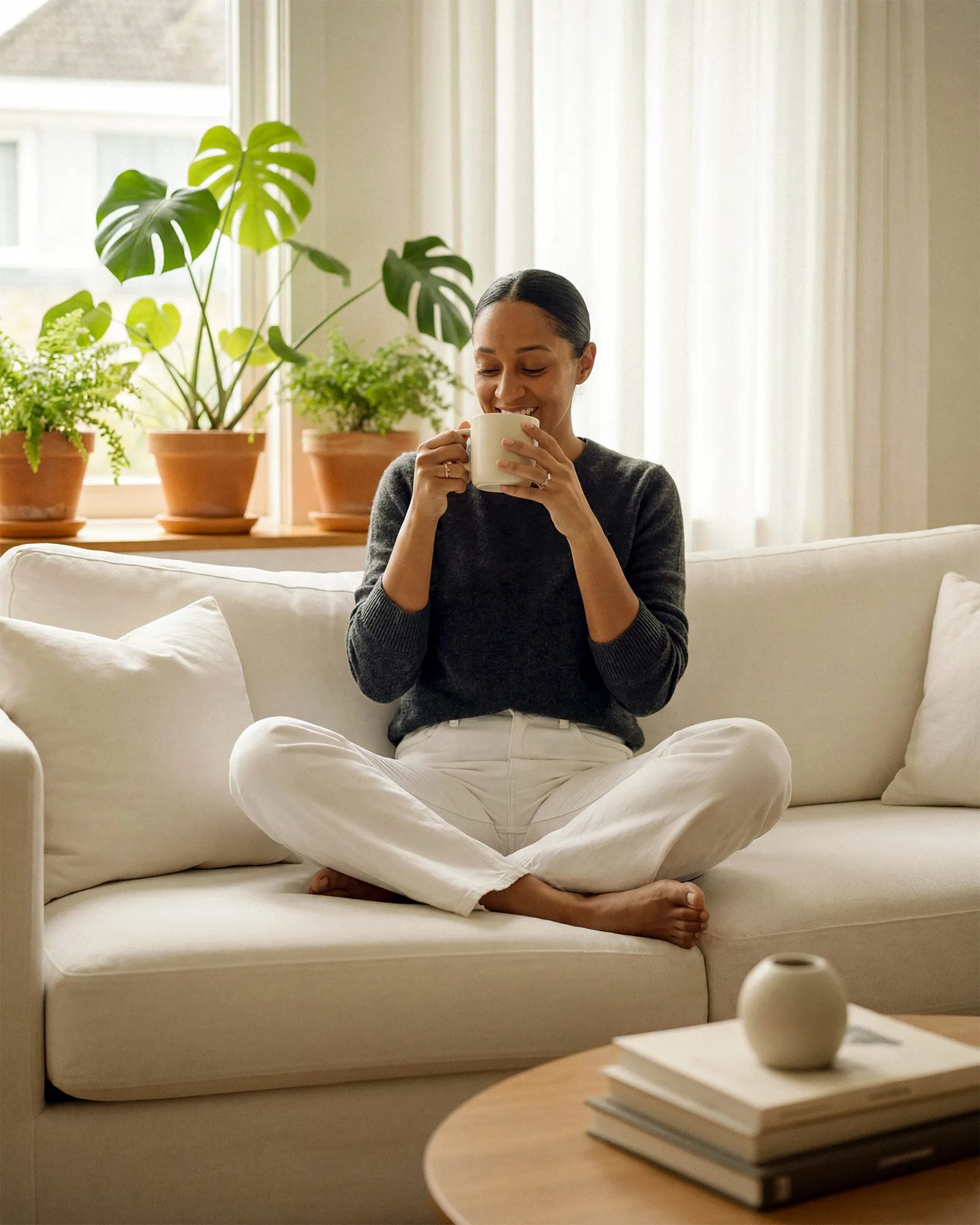 Marli Wide Leg Ankle || Eggshell sold by Edwin product image thumbnail 2