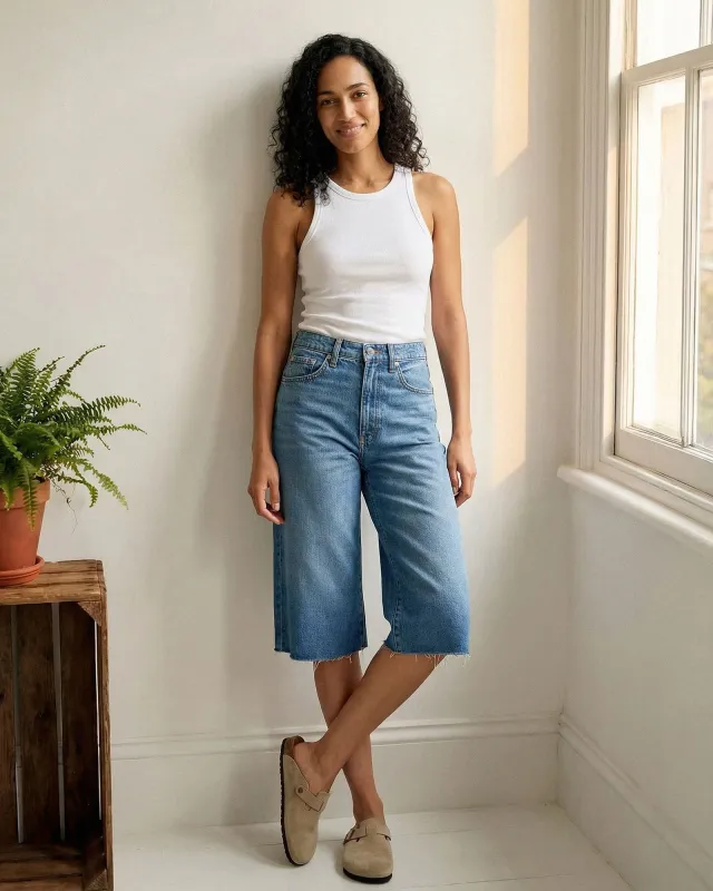 Charlie Oversized Short Raw Hem || Griffon made by Edwin