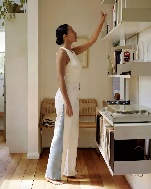 Marli Super Wide Leg Insert || White Insert made by Edwin