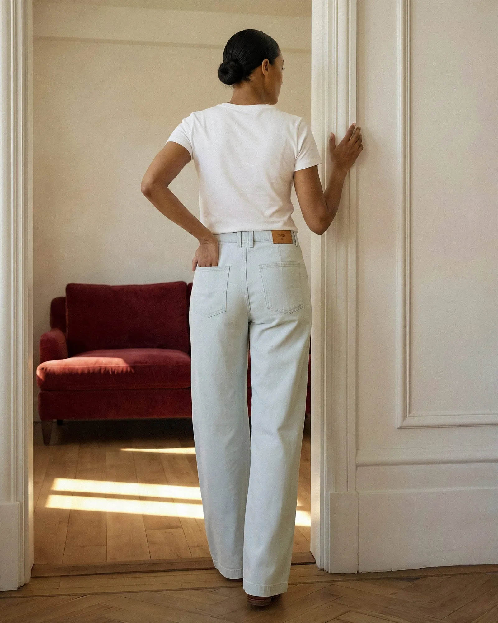 Darcy Wide Leg with Pork Chop || Moonlight White sold by Edwin product image thumbnail 3