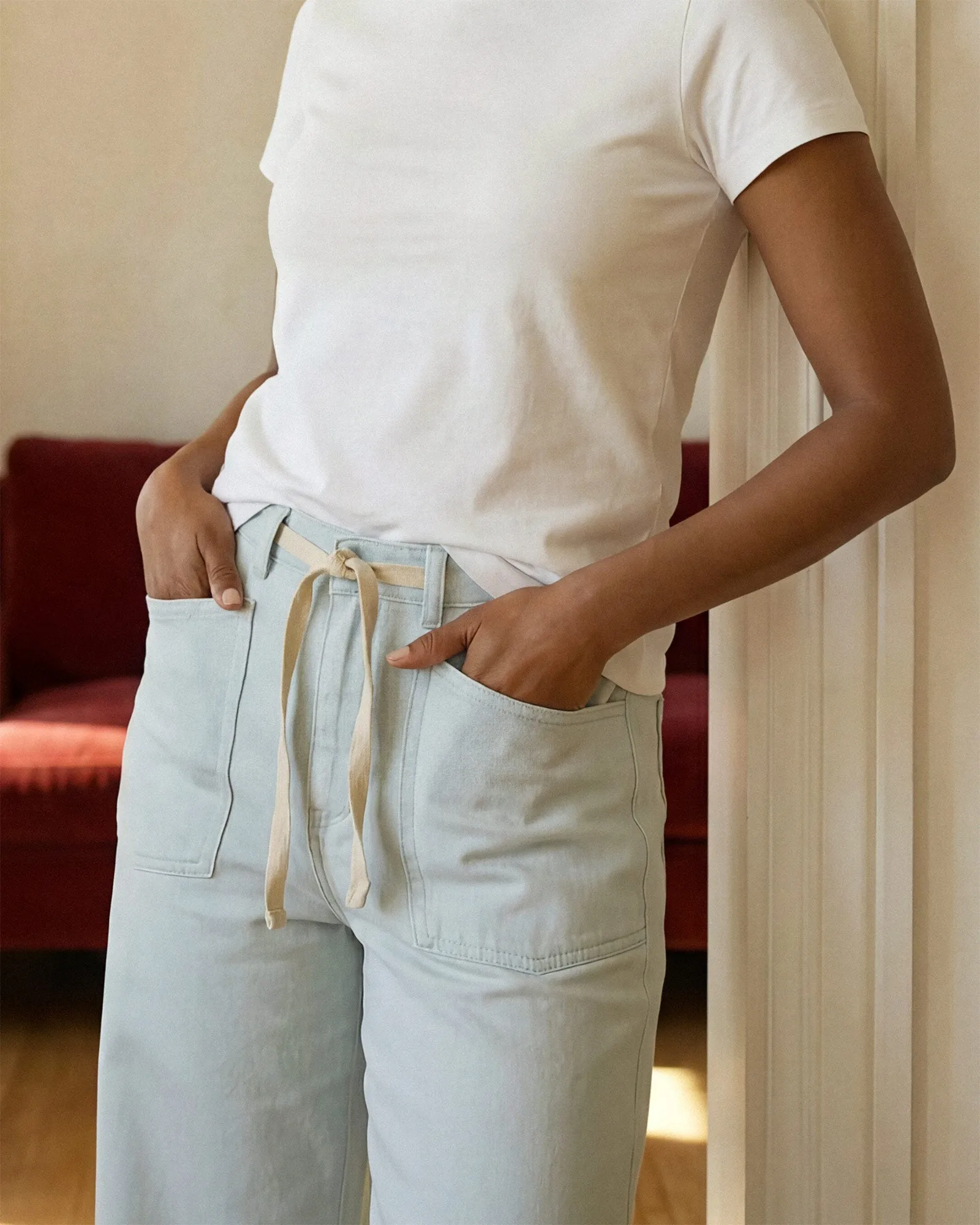 Darcy Wide Leg with Pork Chop || Moonlight White sold by Edwin product image thumbnail 4