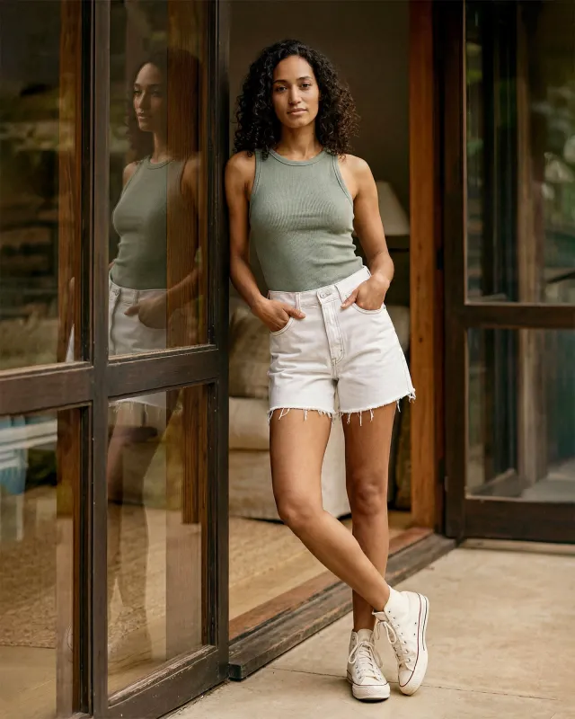 Sawyer Short || Cottage White made by Edwin