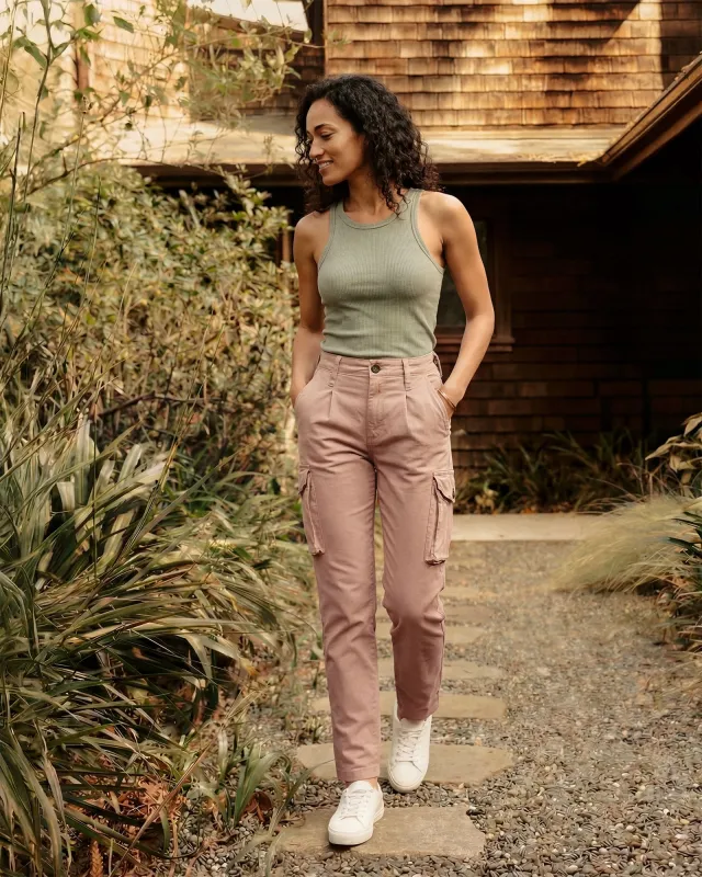 Kayla Relaxed Cargo Jean || Dusty Rose made by Edwin