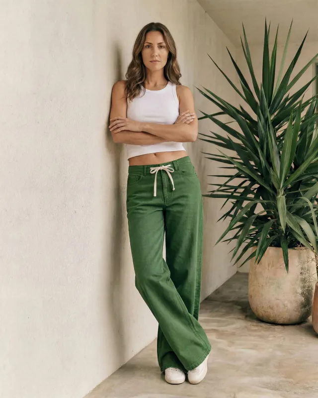 Sloane Wide Leg || Green Vista made by Edwin