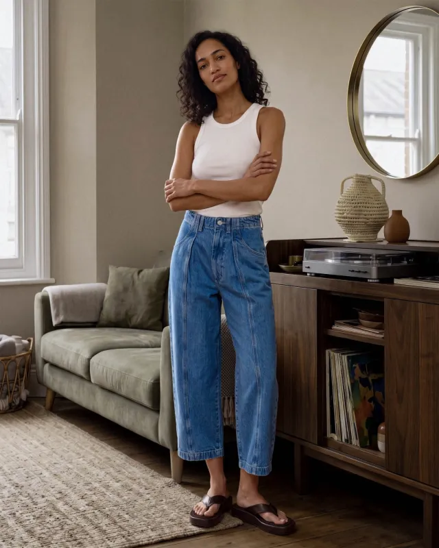 Elin Slim Straight Crop || Porto made by Edwin