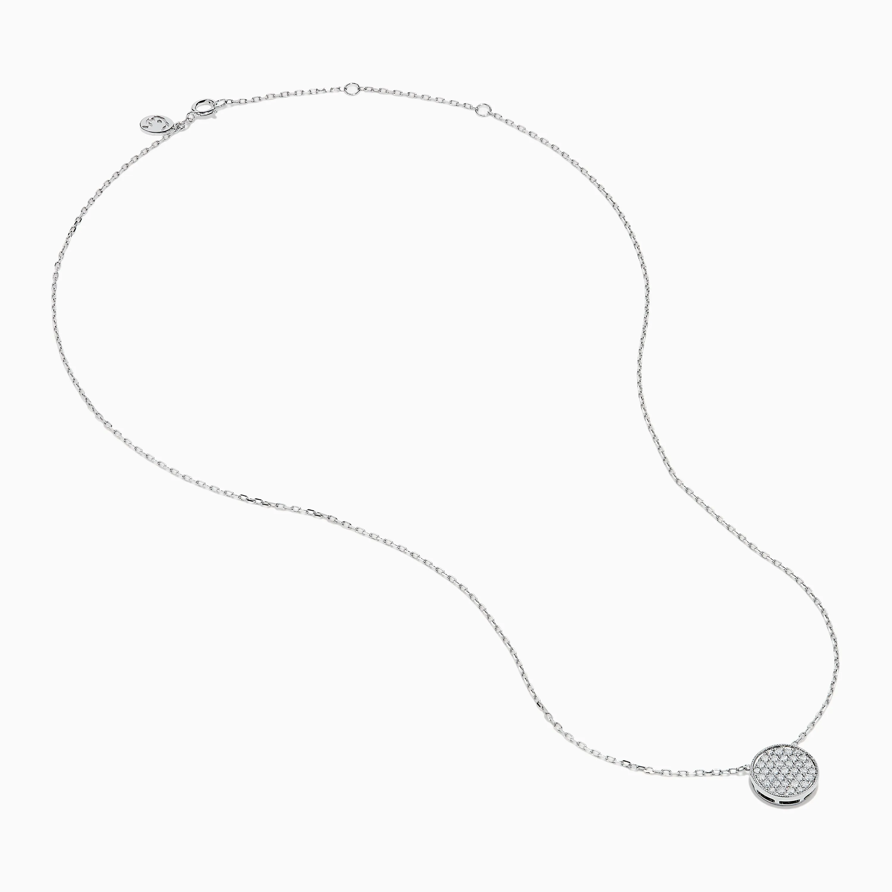 Pave Classica 14K White Gold Diamond Disc Necklace sold by Effy product image thumbnail 2