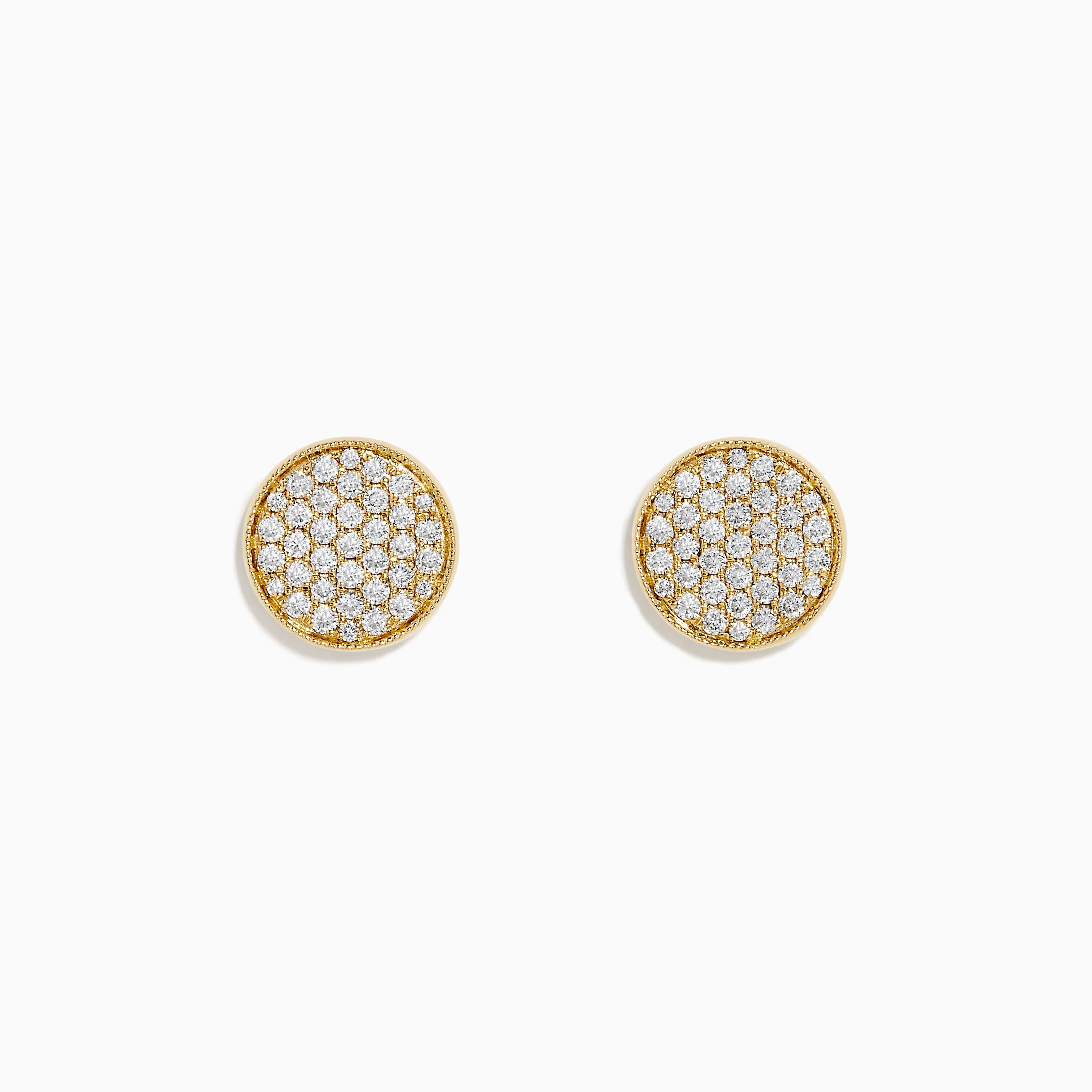 D'Oro 14K Yellow Gold Diamond Disc Stud Earrings sold by Effy