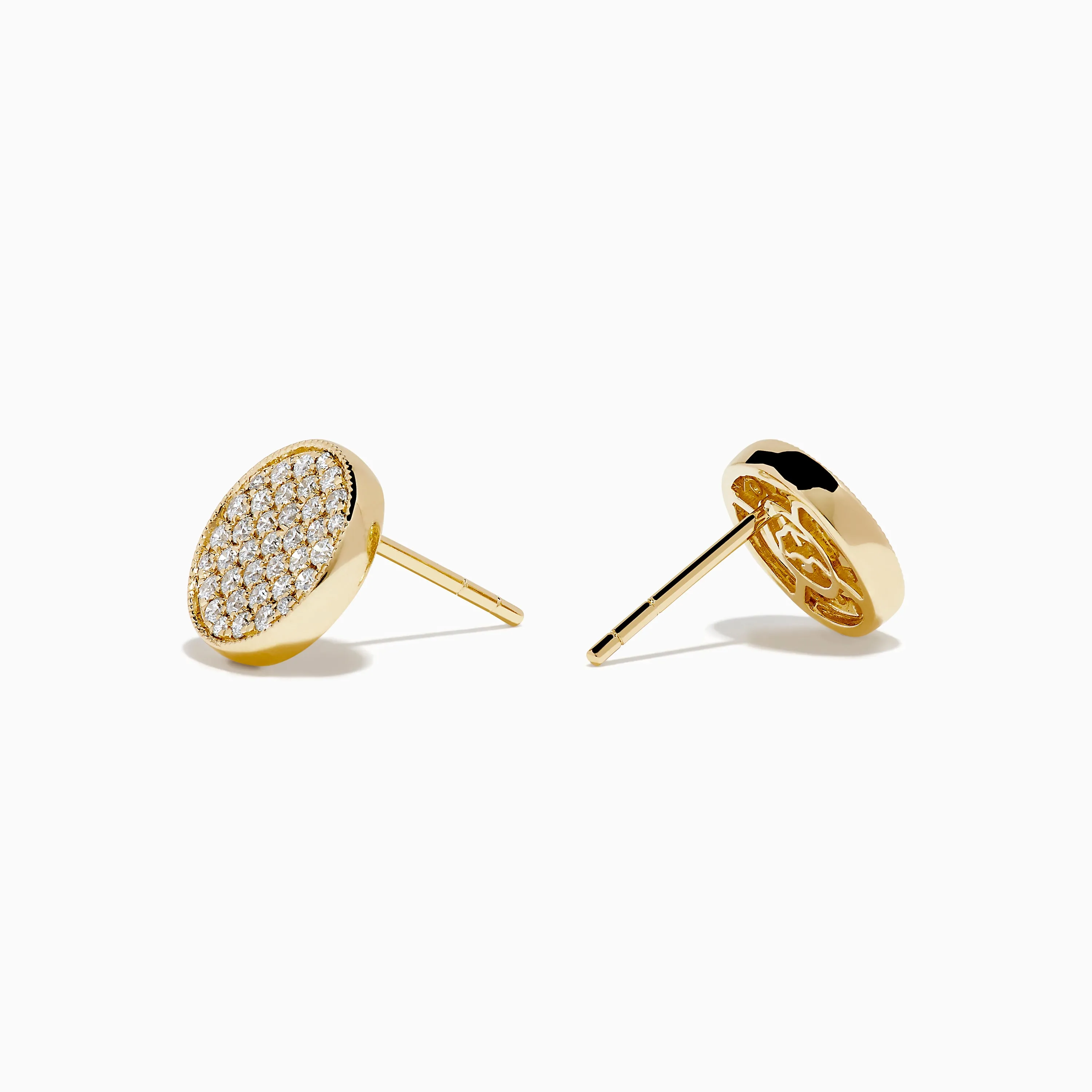 D'Oro 14K Yellow Gold Diamond Disc Stud Earrings sold by Effy product image thumbnail 2