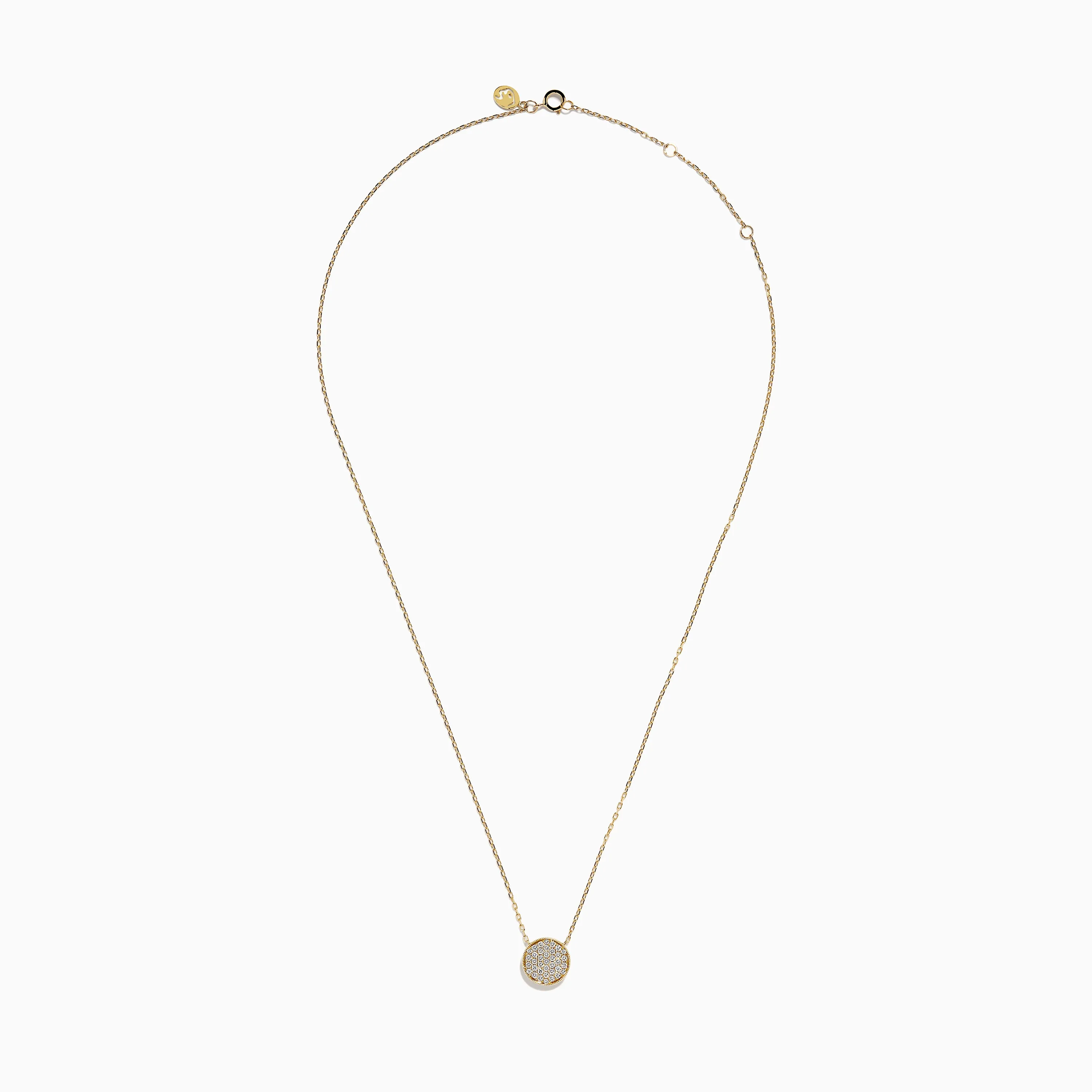 D'Oro 14K Yellow Gold Diamond Disc Necklace sold by Effy product image thumbnail 3