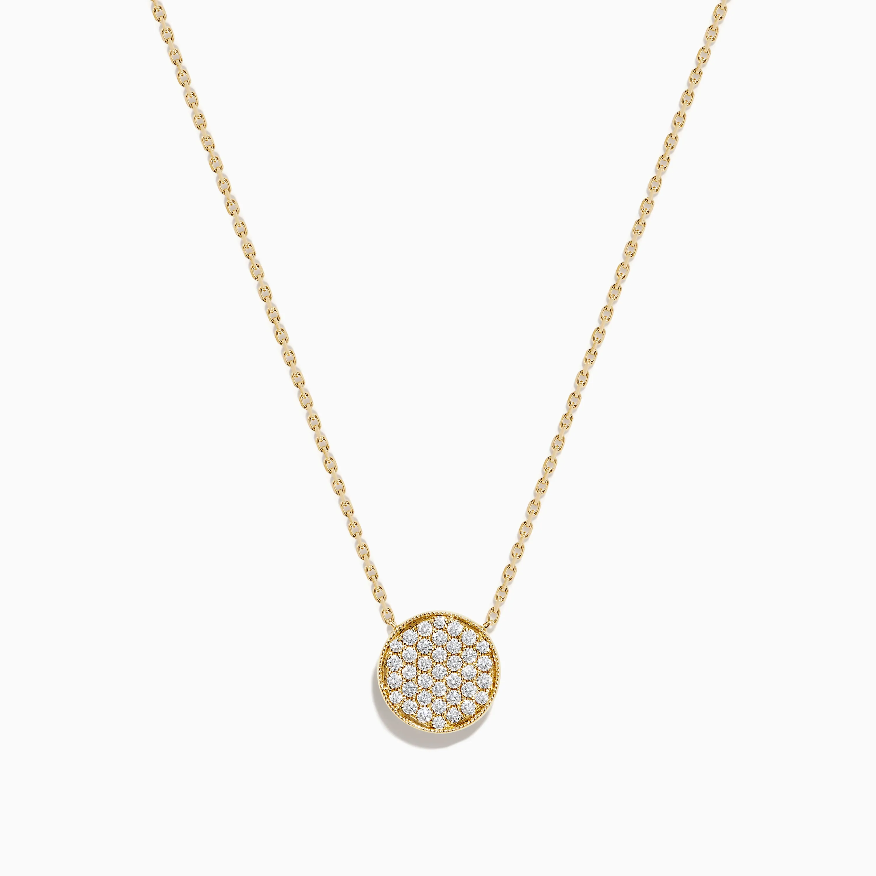 D'Oro 14K Yellow Gold Diamond Disc Necklace sold by Effy
