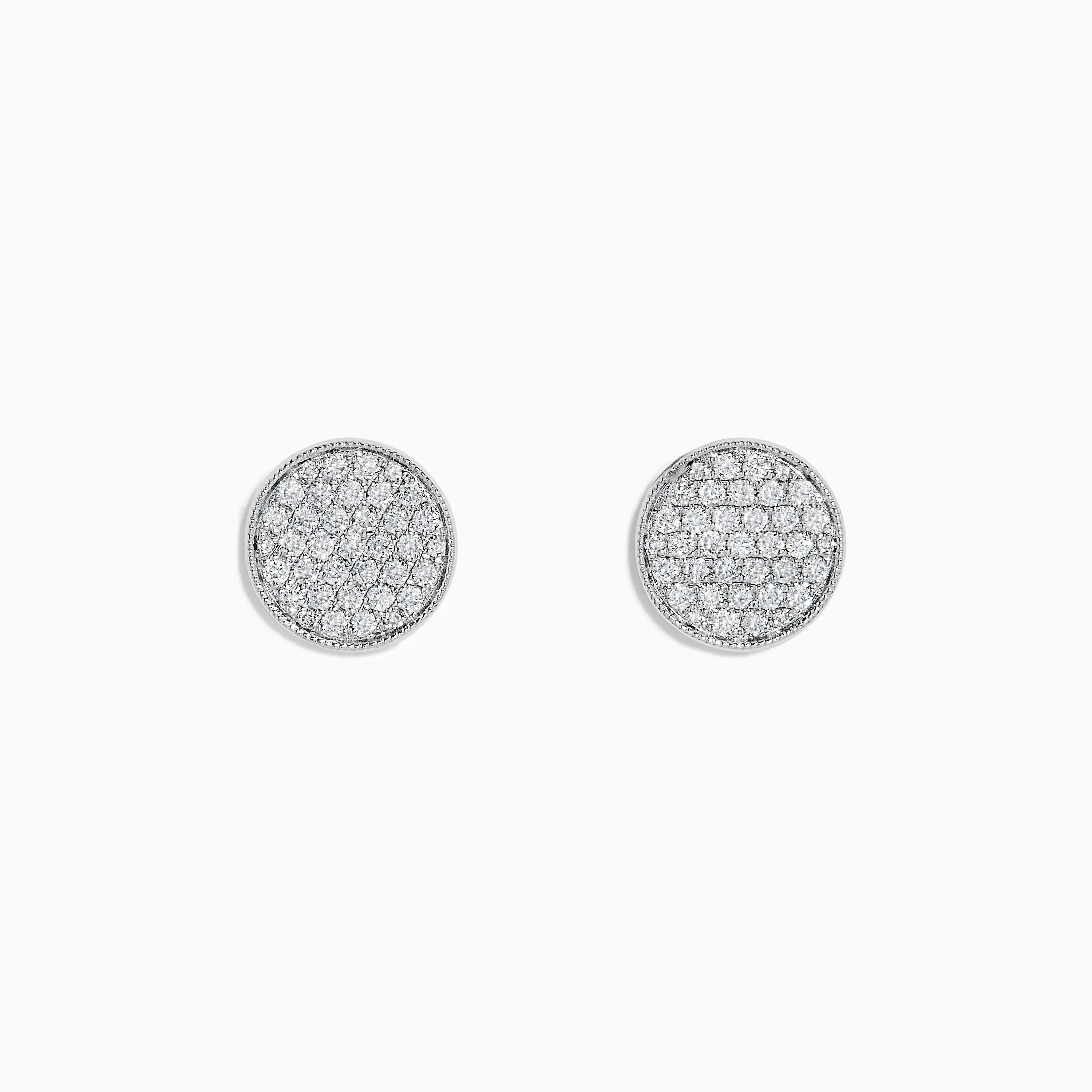 14K White Gold Diamond Disc Stud Earrings sold by Effy