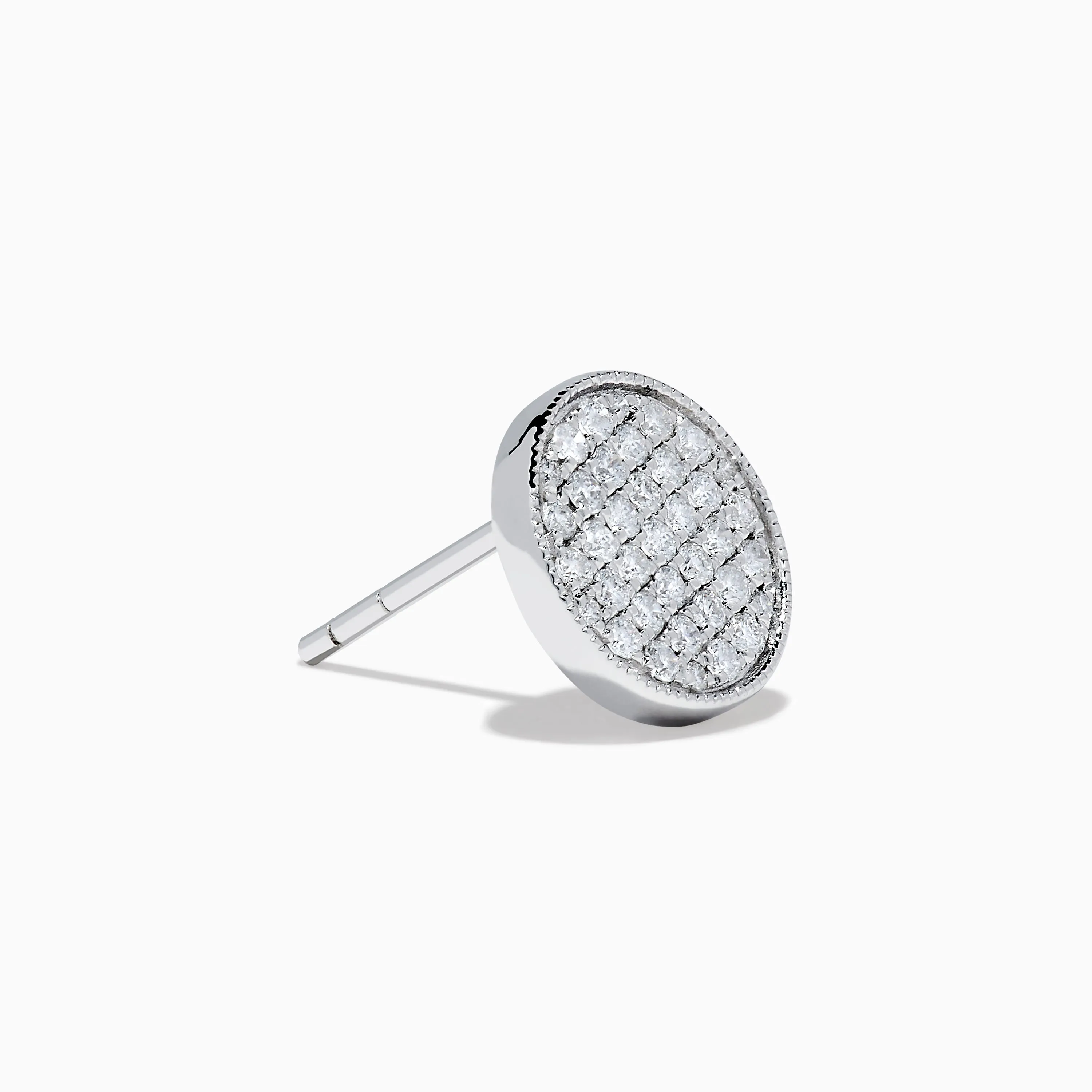 14K White Gold Diamond Disc Stud Earrings sold by Effy product image thumbnail 3
