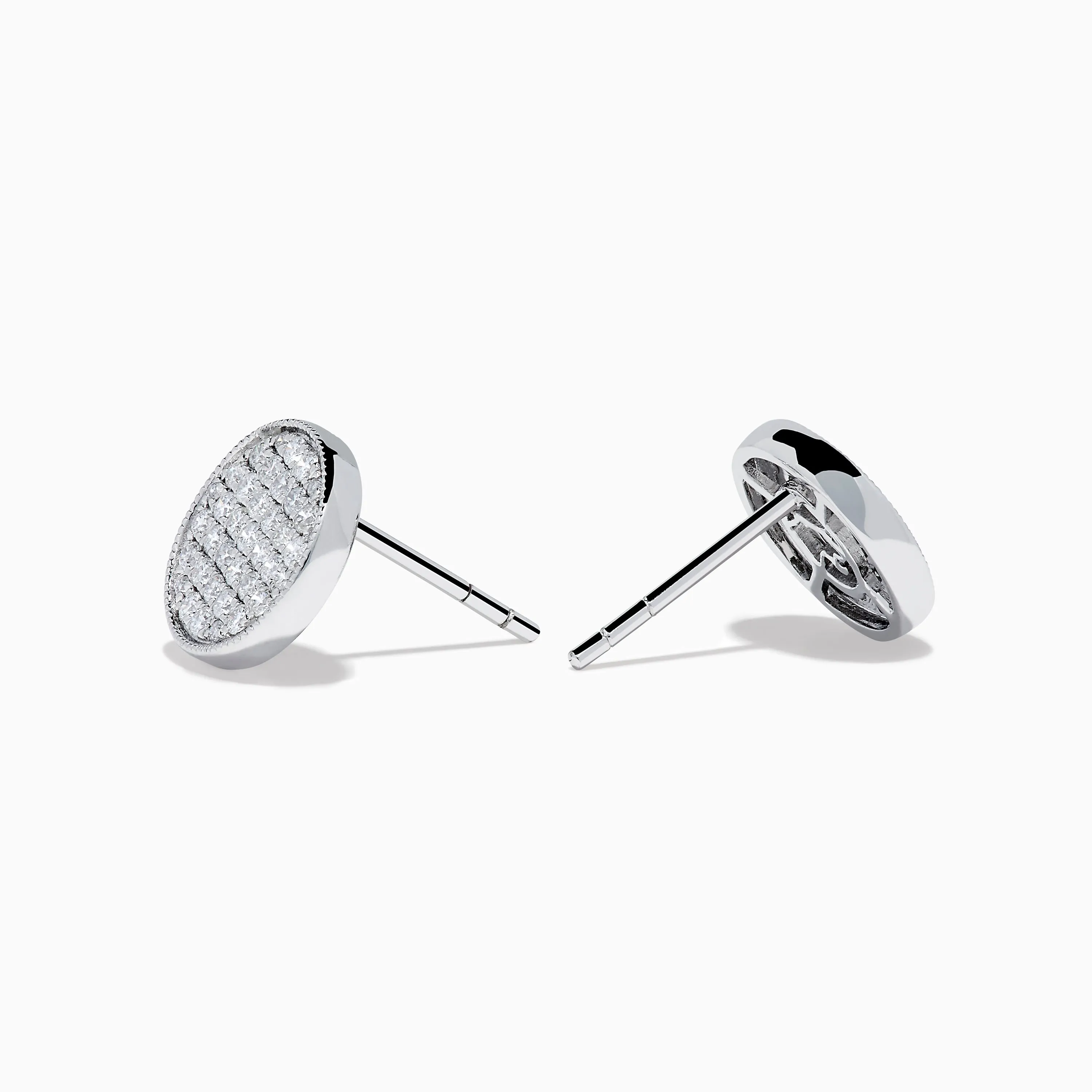 14K White Gold Diamond Disc Stud Earrings sold by Effy product image thumbnail 2