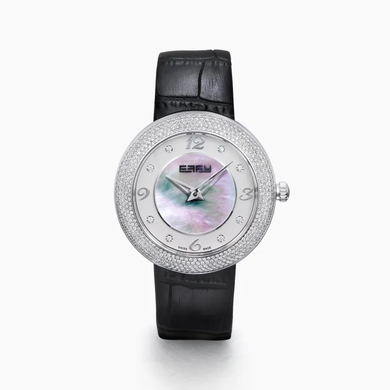 39MM Swiss Made Stainless Steel Watch with Diamonds sold by Effy