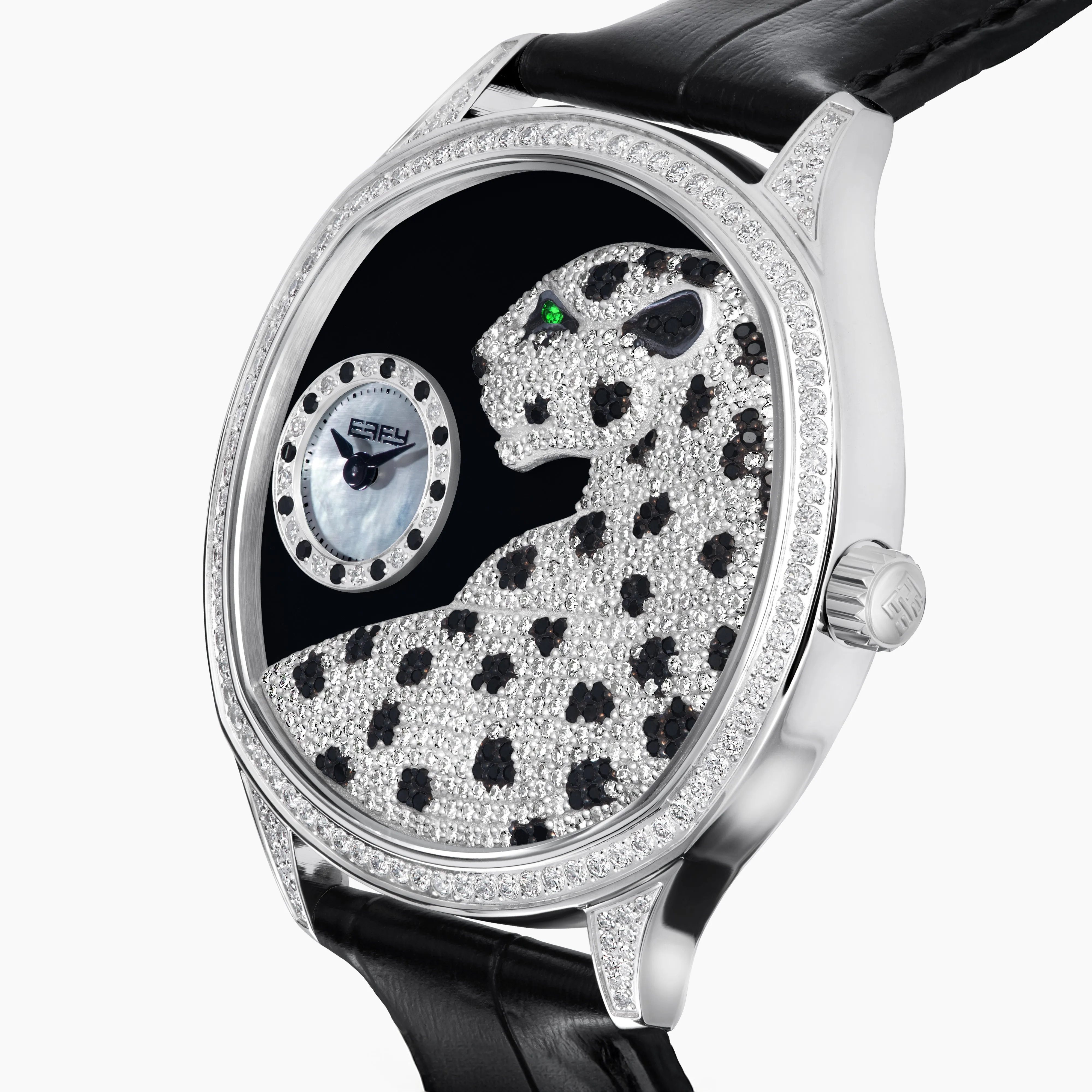 41MM Swiss Made Stainless Steel Signature Panther Watch with Diamonds sold by Effy product image thumbnail 3