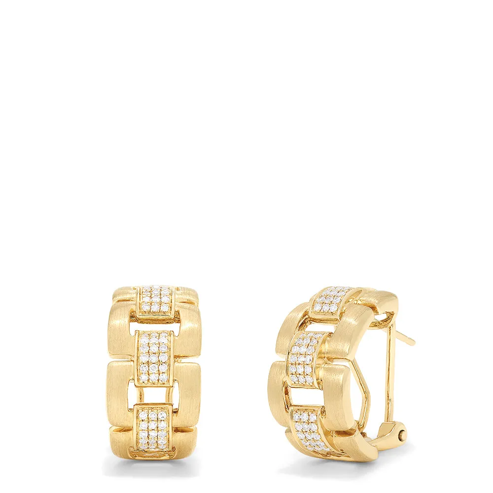 D'Oro 14K Yellow Gold Diamond Links Earrings, 0.32 TCW sold by Effy product image thumbnail 2