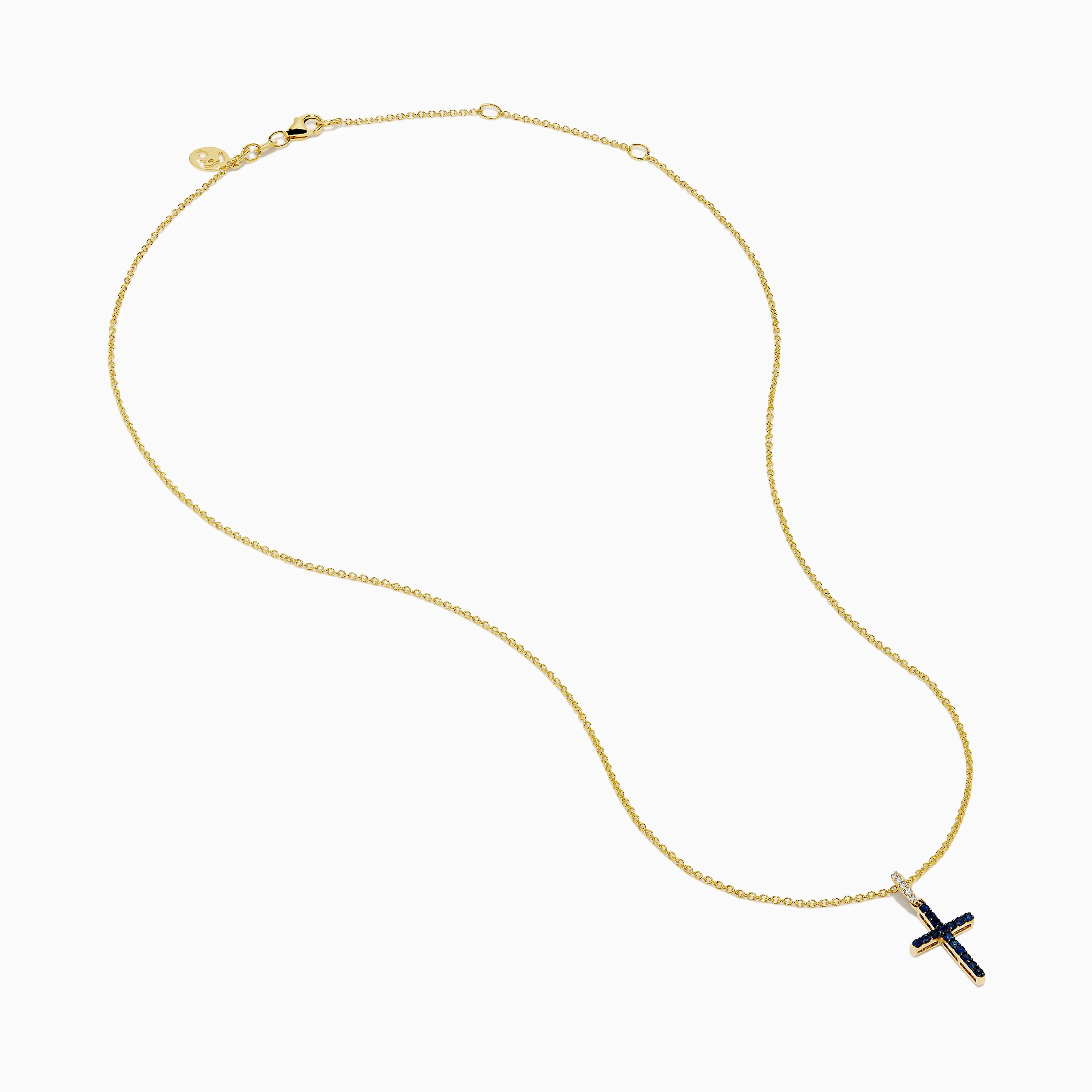 Novelty 14K Yellow Gold Sapphire and Diamond Cross Pendant sold by Effy product image thumbnail 2