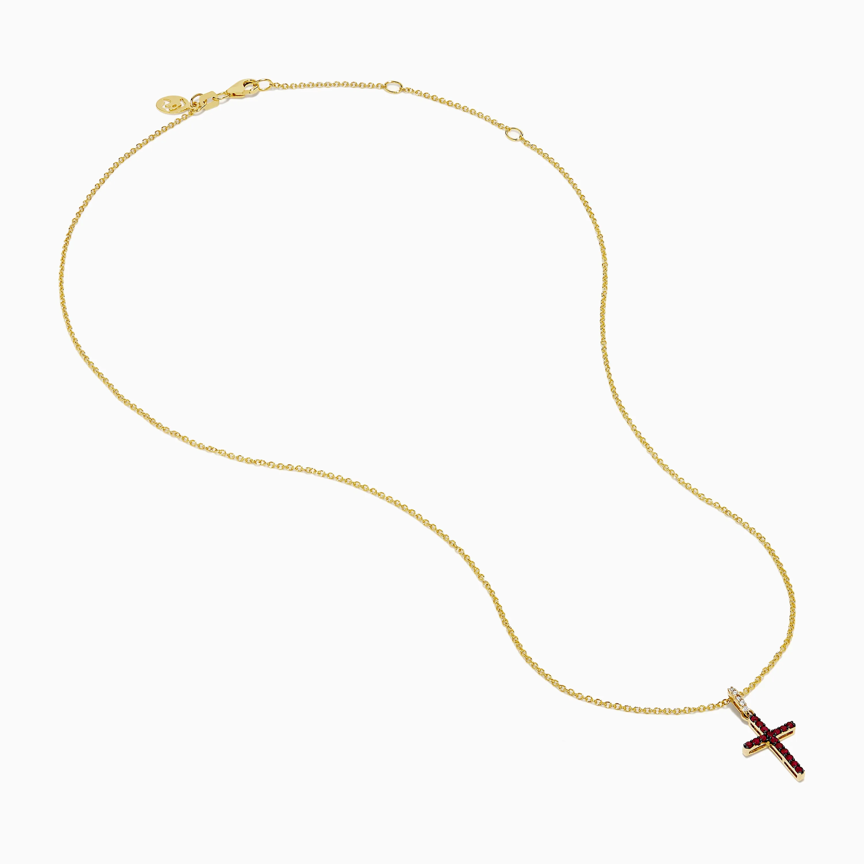 Novelty 14K Yellow Gold Ruby and Diamond Cross Pendant sold by Effy product image thumbnail 2