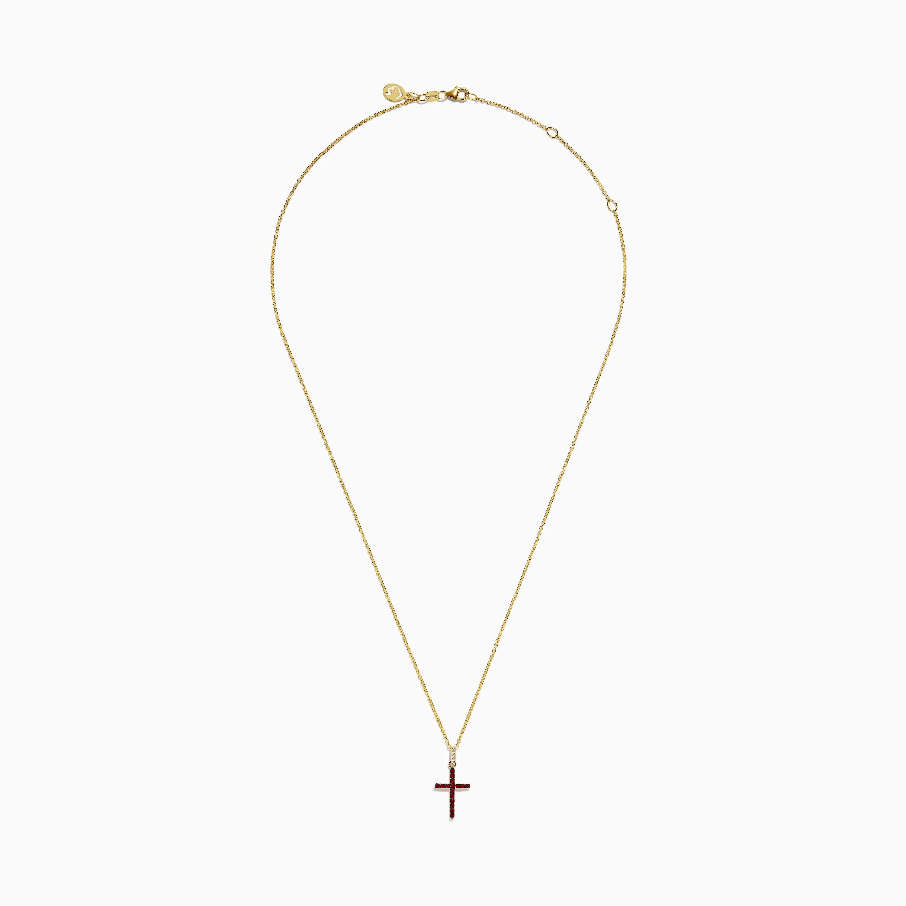 Novelty 14K Yellow Gold Ruby and Diamond Cross Pendant sold by Effy product image thumbnail 3