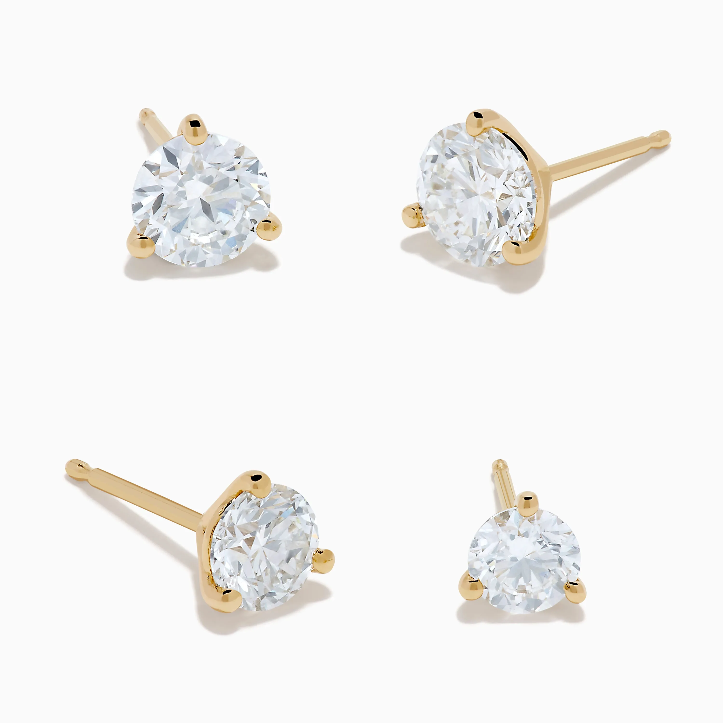 BOGO Lab Grown Diamond Stud Earrings 2TCW + 1TCW in 14K Yellow Gold sold by Effy product image thumbnail 2