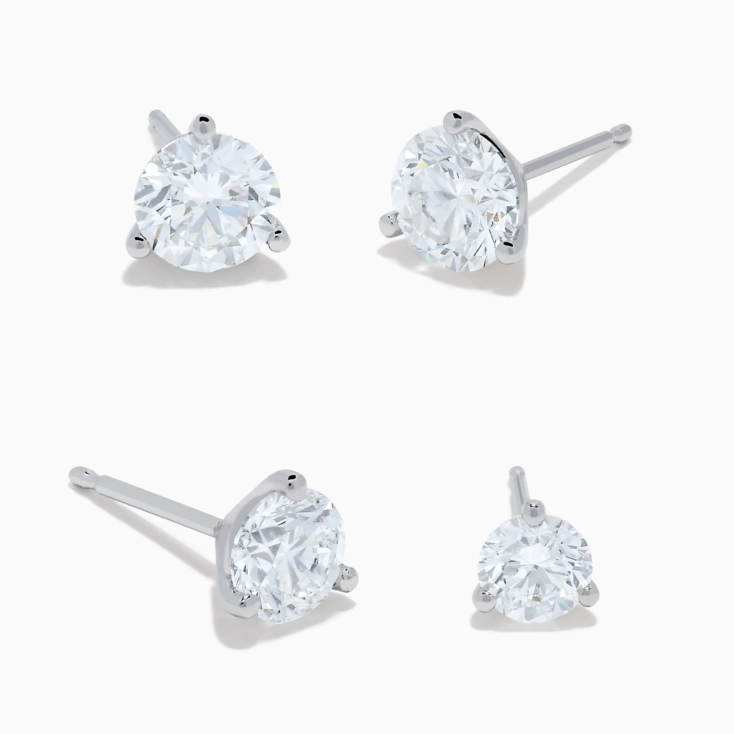 BOGO Lab Grown Diamond Stud Earrings 2TCW + 1TCW in 14K White Gold sold by Effy product image thumbnail 2